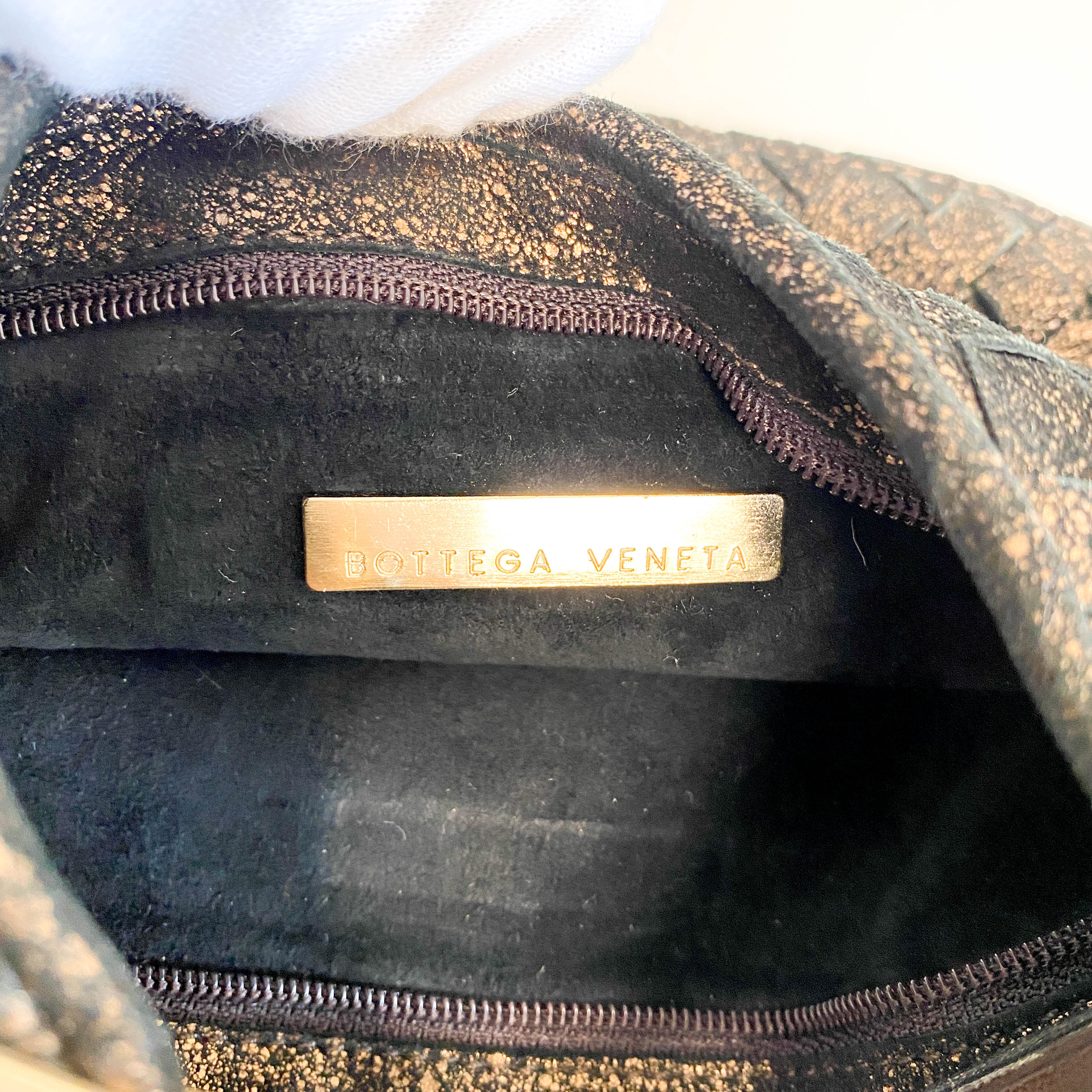 Intrecciato Black Golld  Mini Handbag