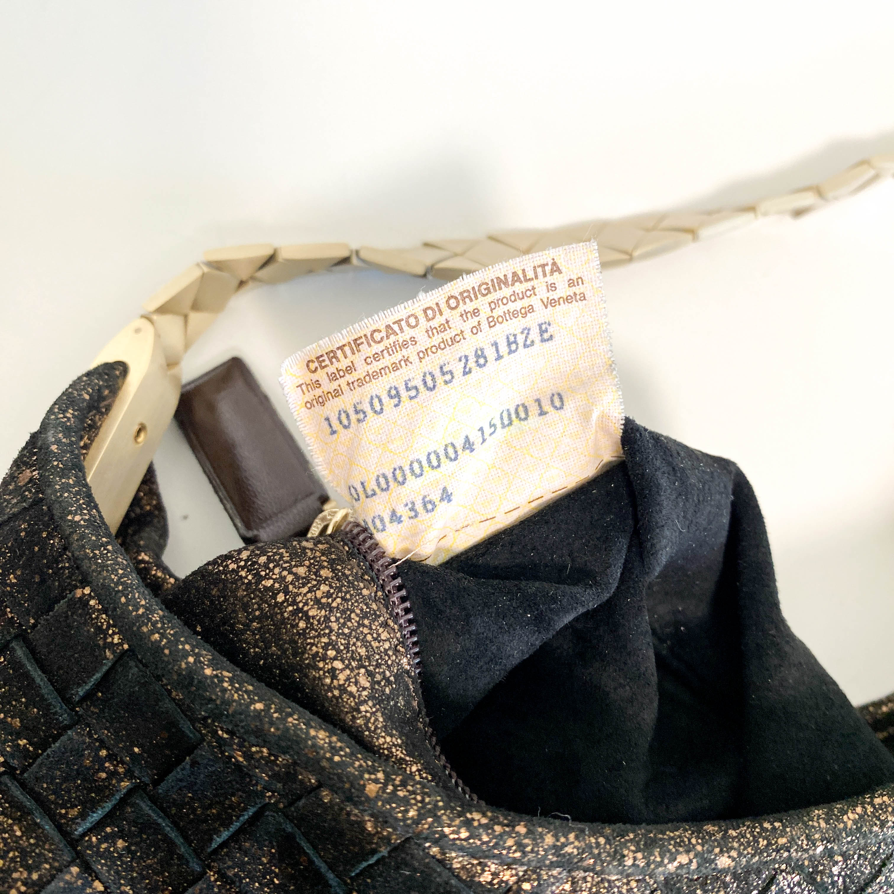 Intrecciato Black Golld  Mini Handbag