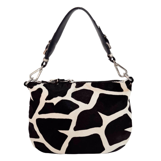 Vintage Multi-color Pony Hair Shoulder Bag