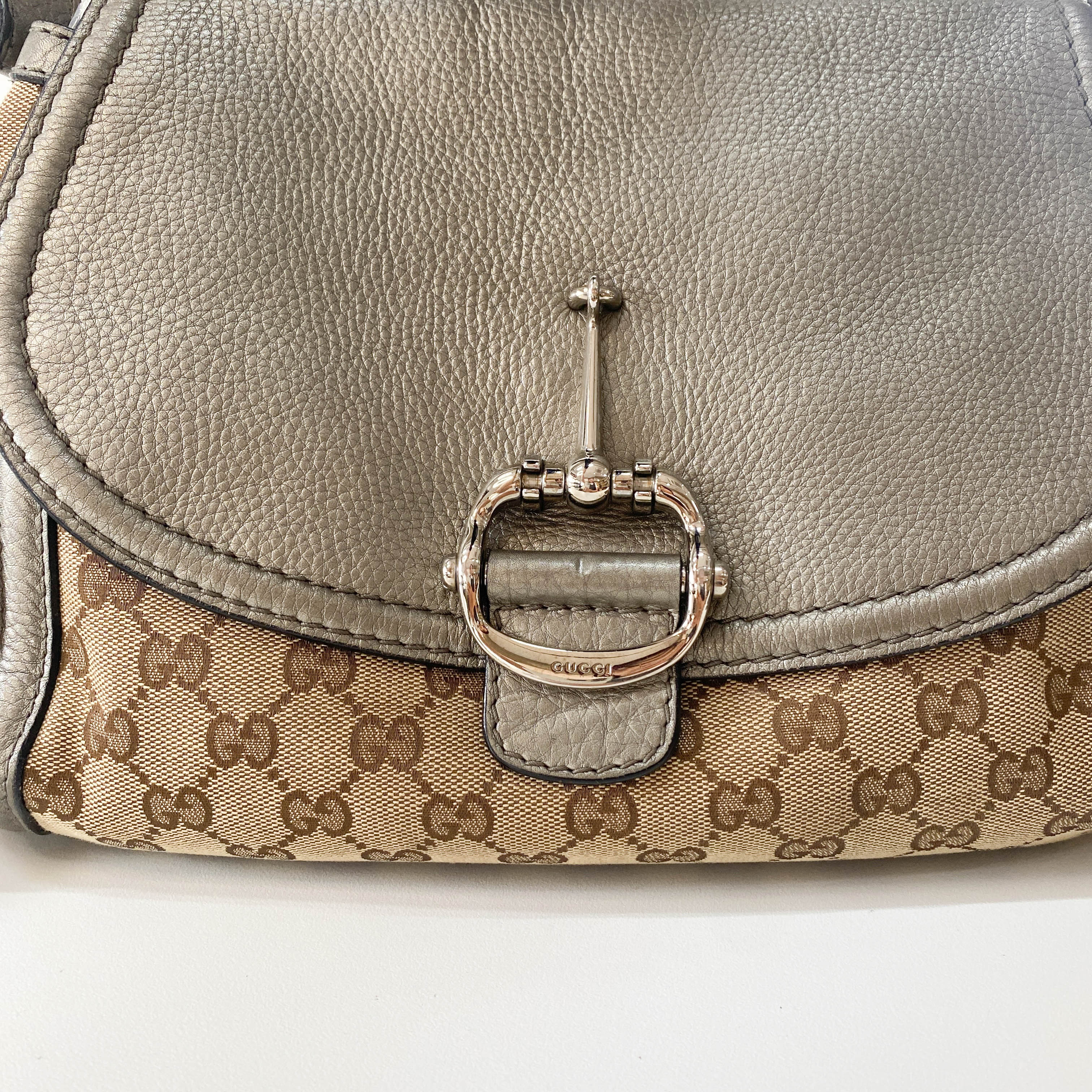 Brown GG Canvas Shoulder Bag