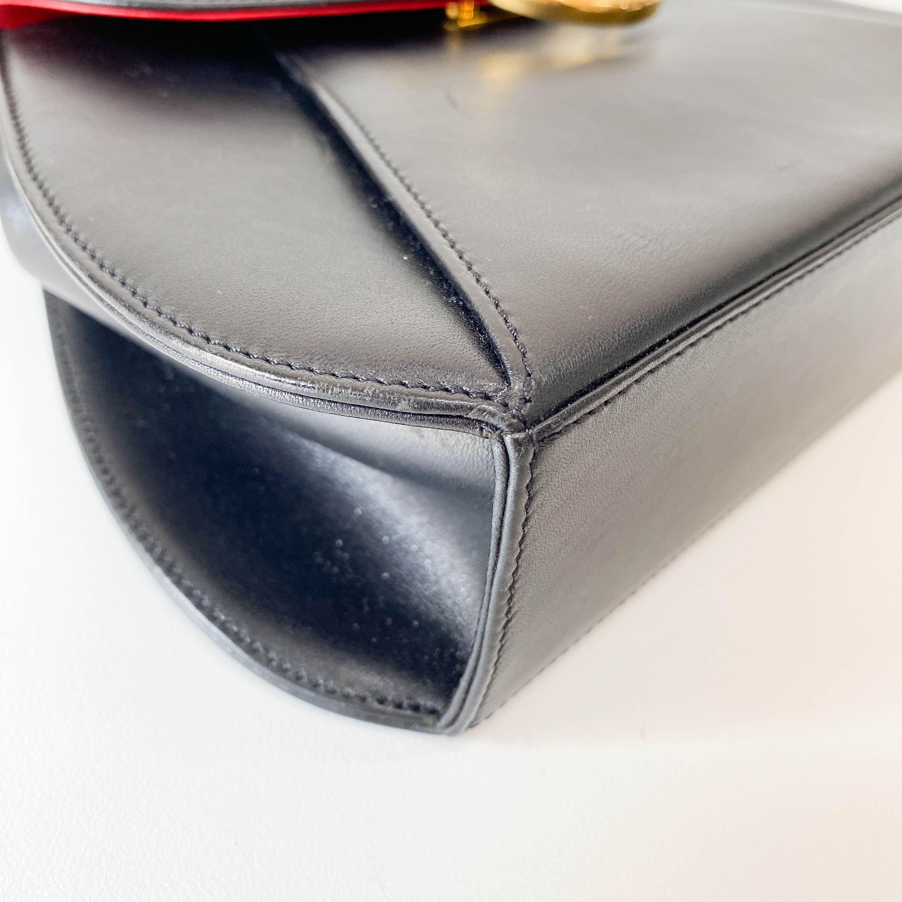 Panthère Black Leather Shoulder Bag