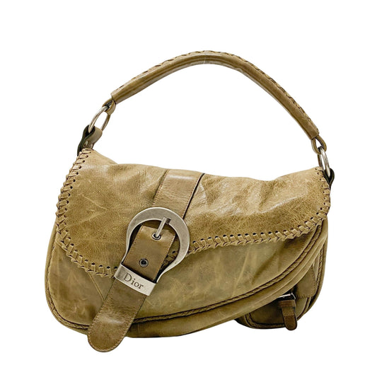 Gaucho Brown Calfskin Leather Shoulder Bag