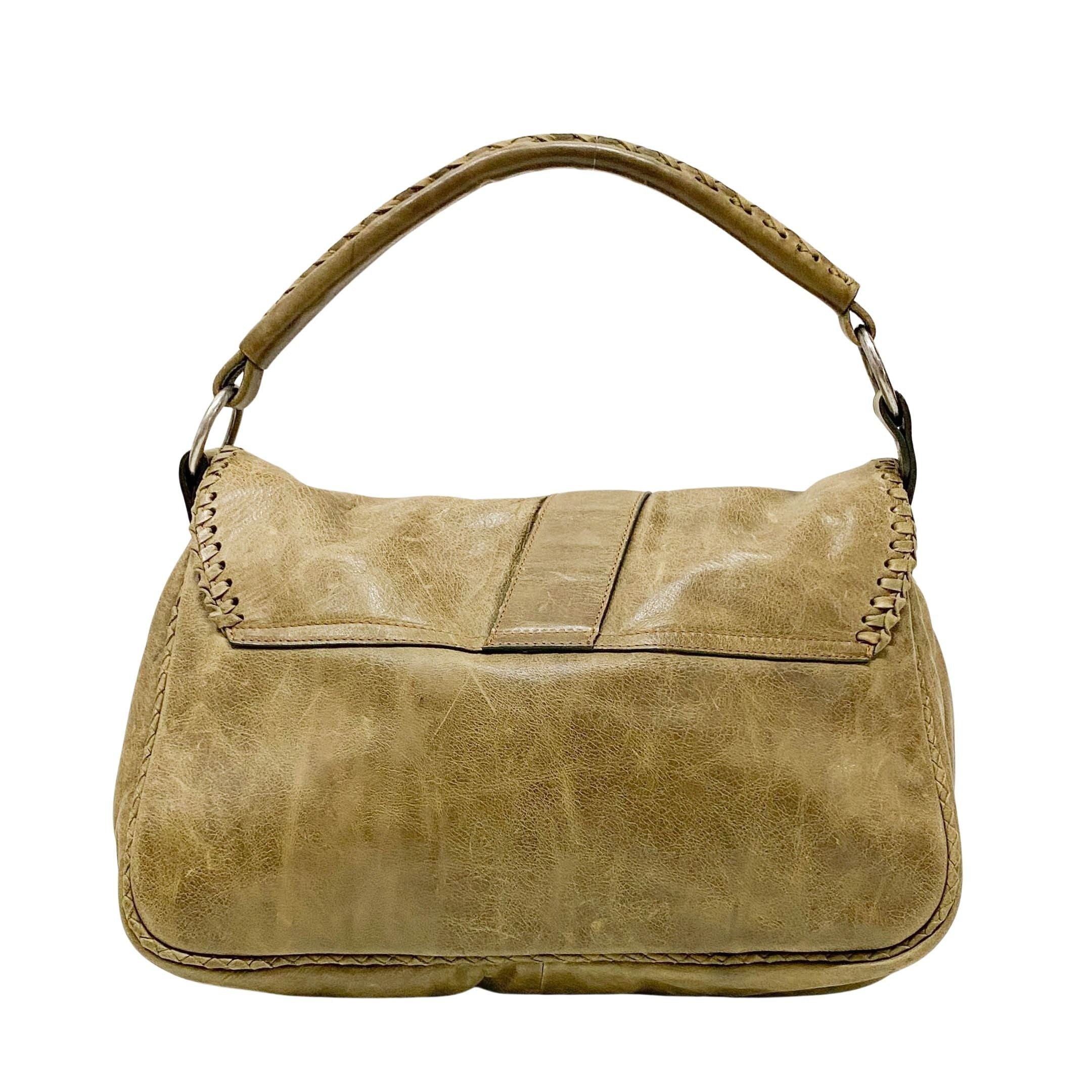 Gaucho Brown Calfskin Leather Shoulder Bag