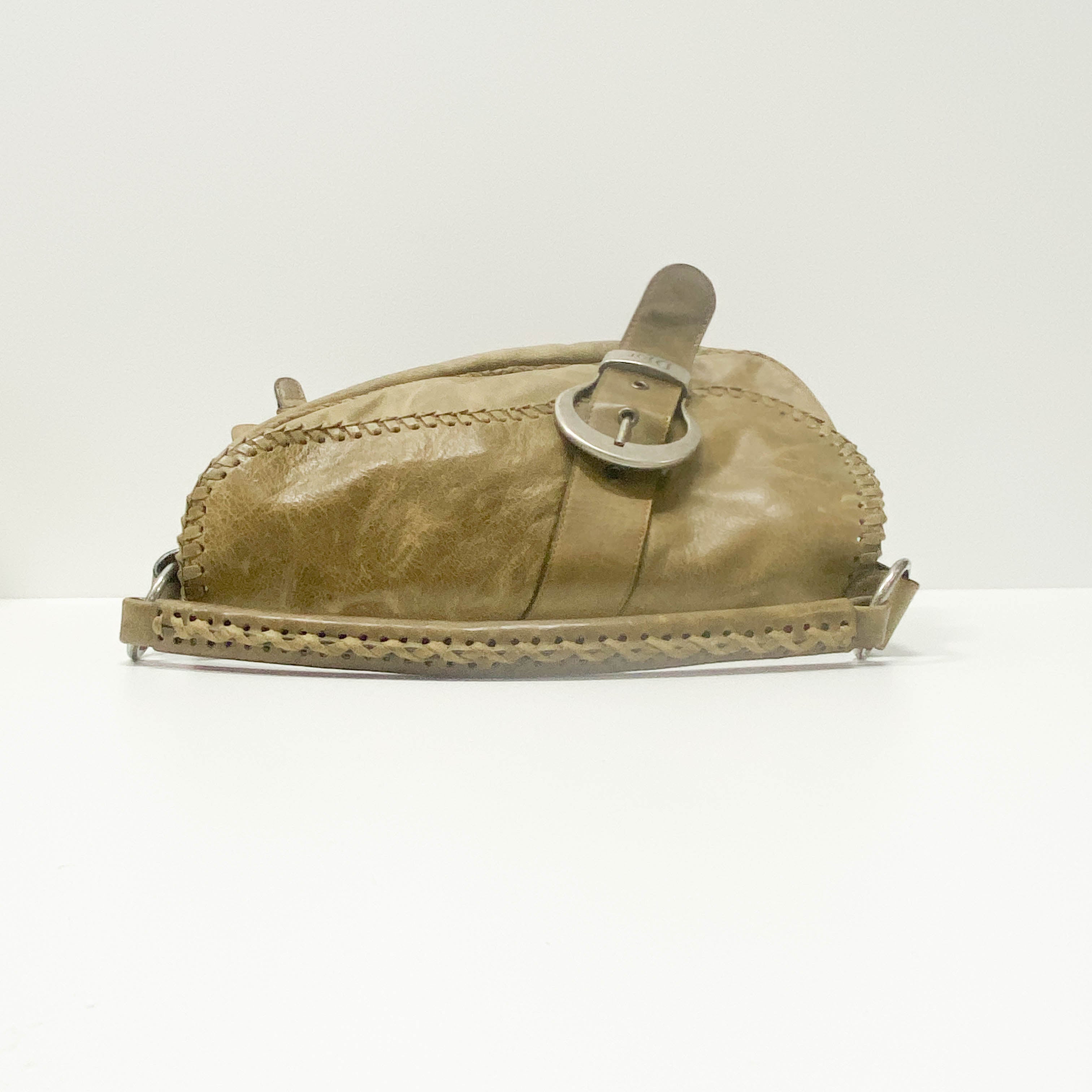 Gaucho Brown Calfskin Leather Shoulder Bag