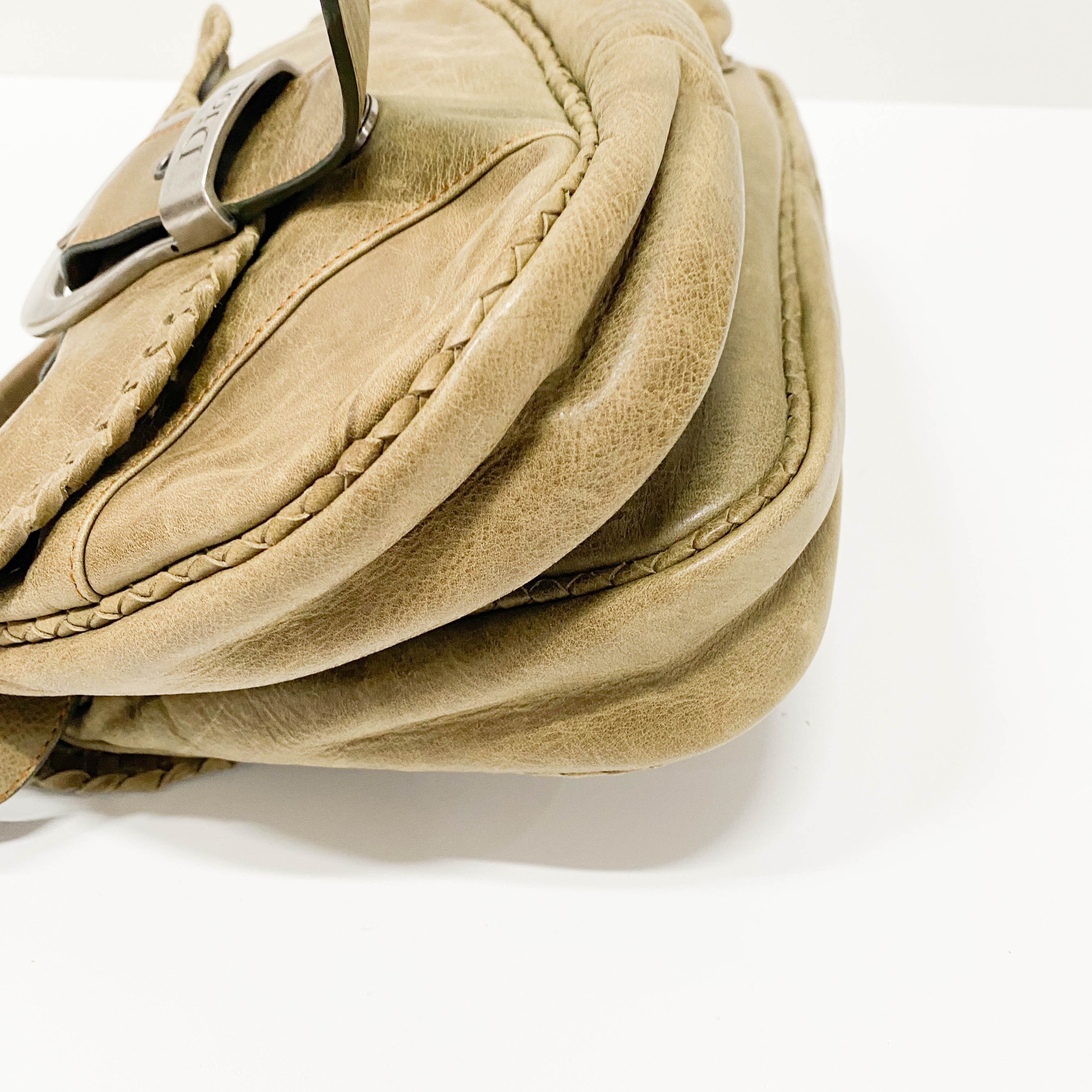 Gaucho Brown Calfskin Leather Shoulder Bag