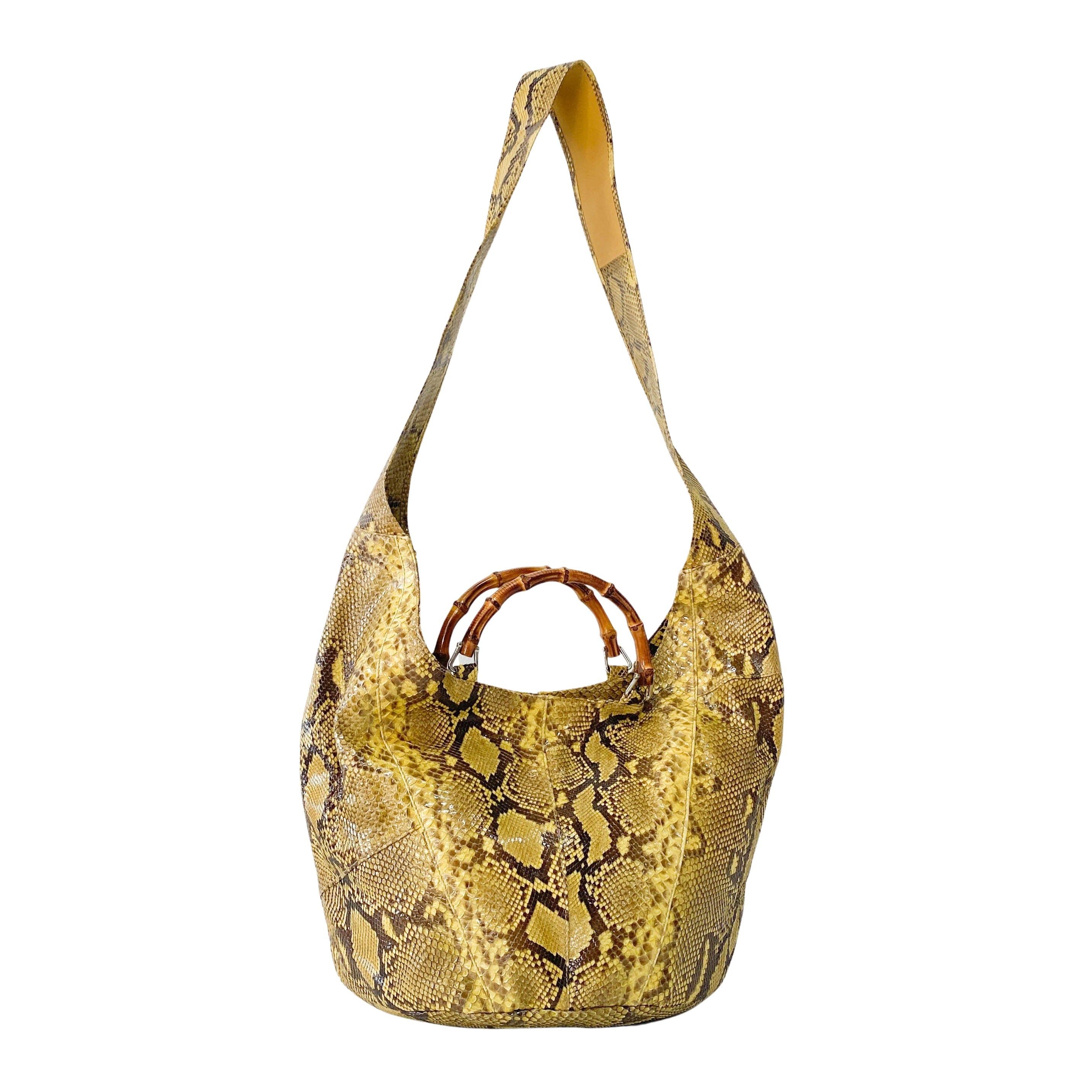 1996SS Tom Ford Era Bamboo Yellow Leather Bag