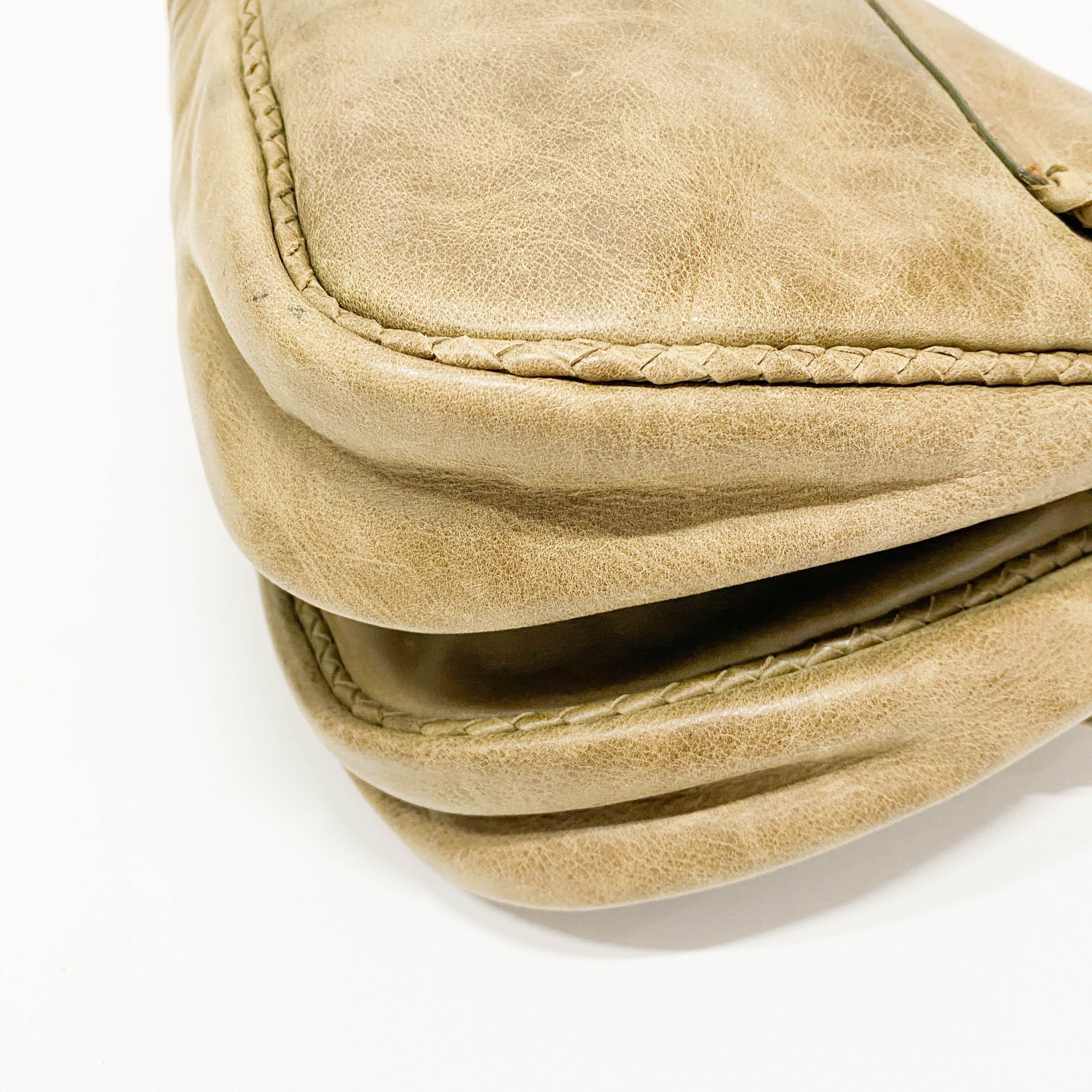 Gaucho Brown Calfskin Leather Shoulder Bag