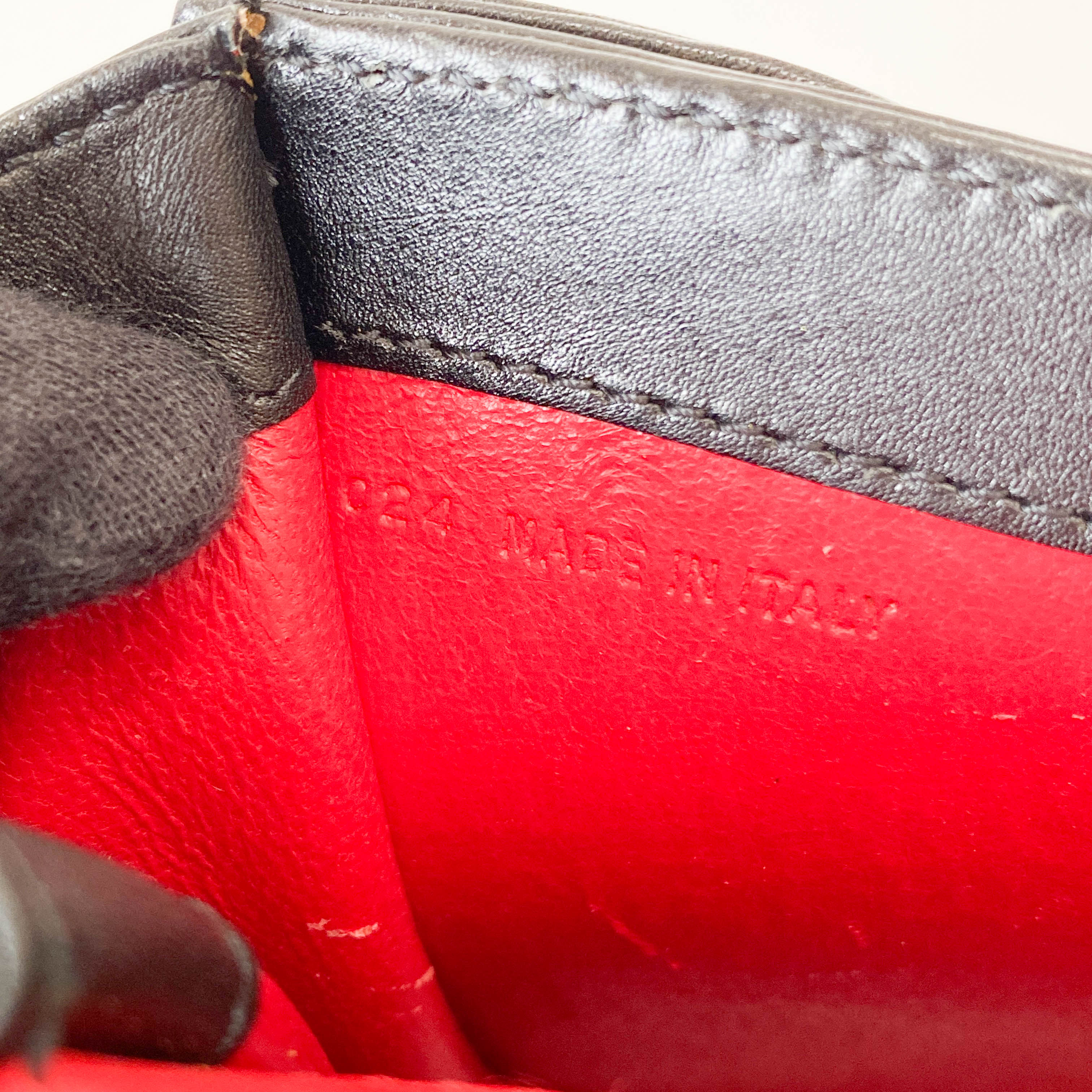 Panthère Black Leather Shoulder Bag