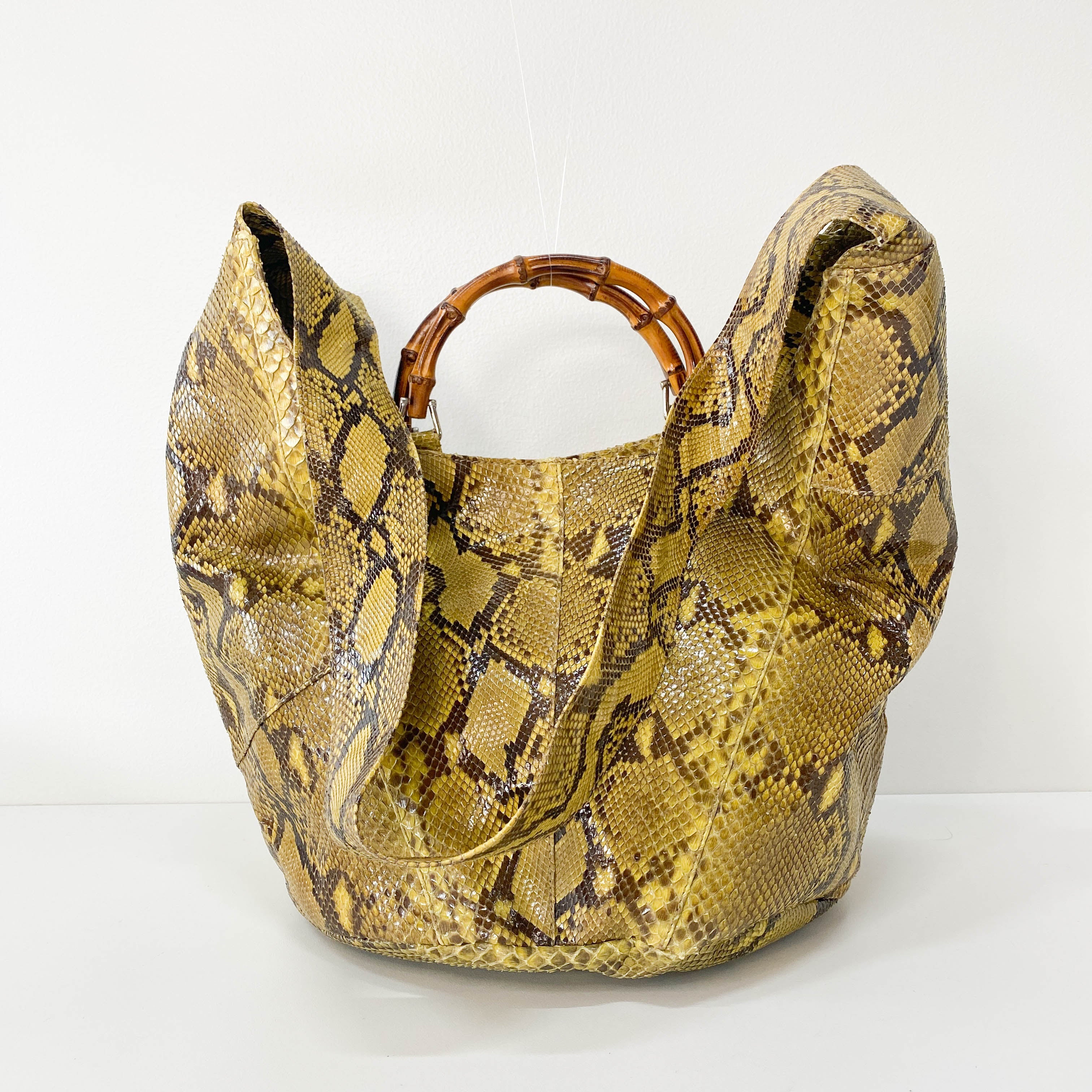 1996SS Tom Ford Era Bamboo Yellow Leather Bag