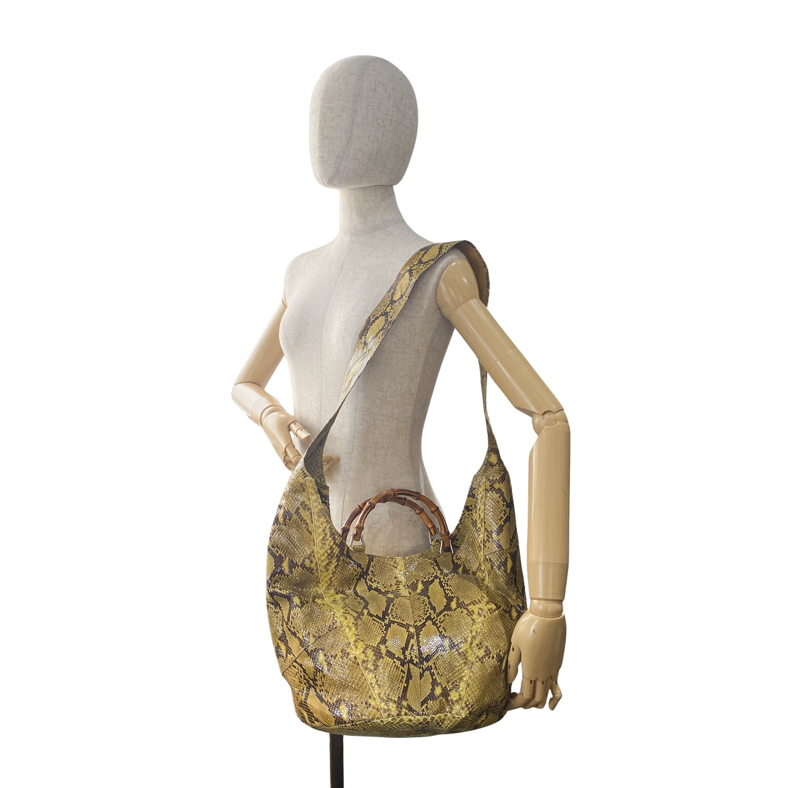 1996SS Tom Ford Era Bamboo Yellow Leather Bag