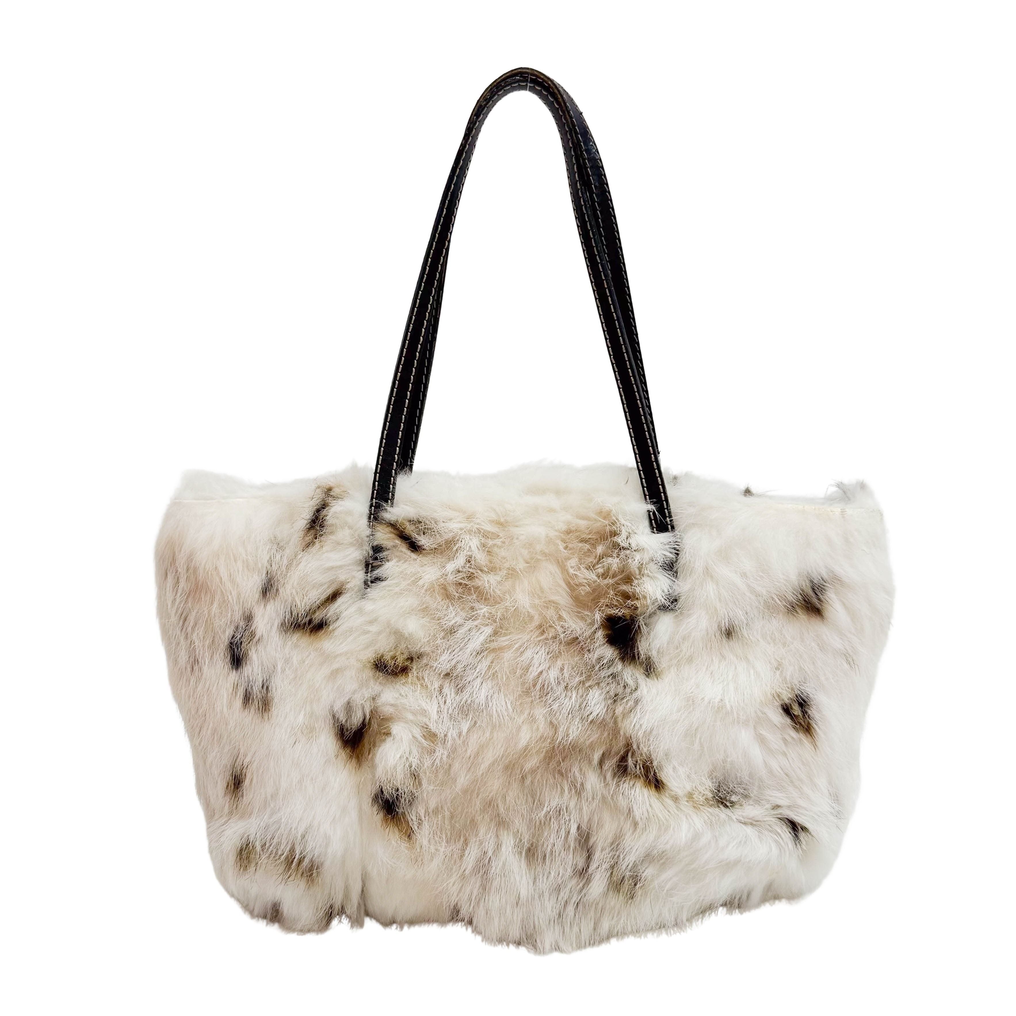 Beige Fur Shoulder Bag