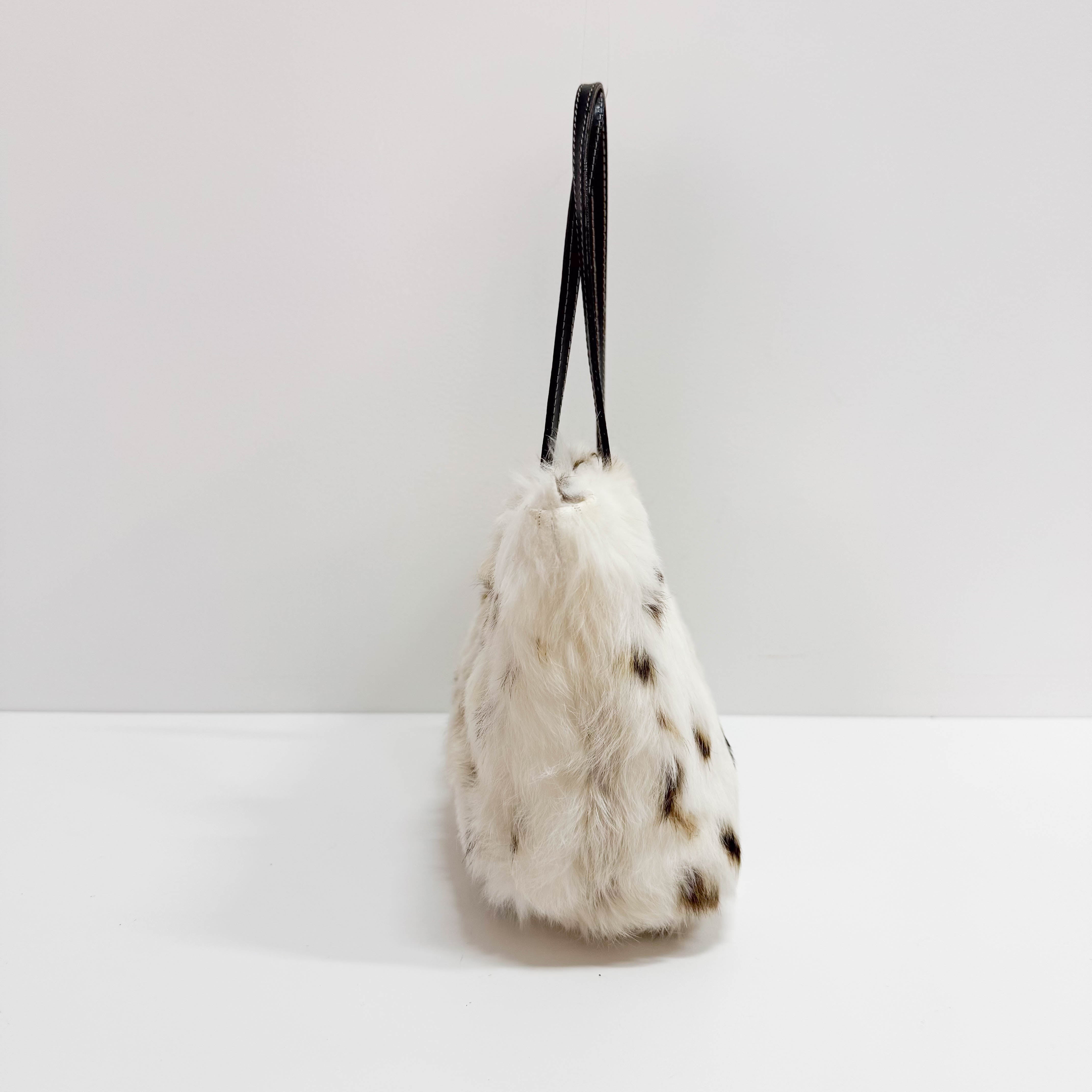 Beige Fur Shoulder Bag
