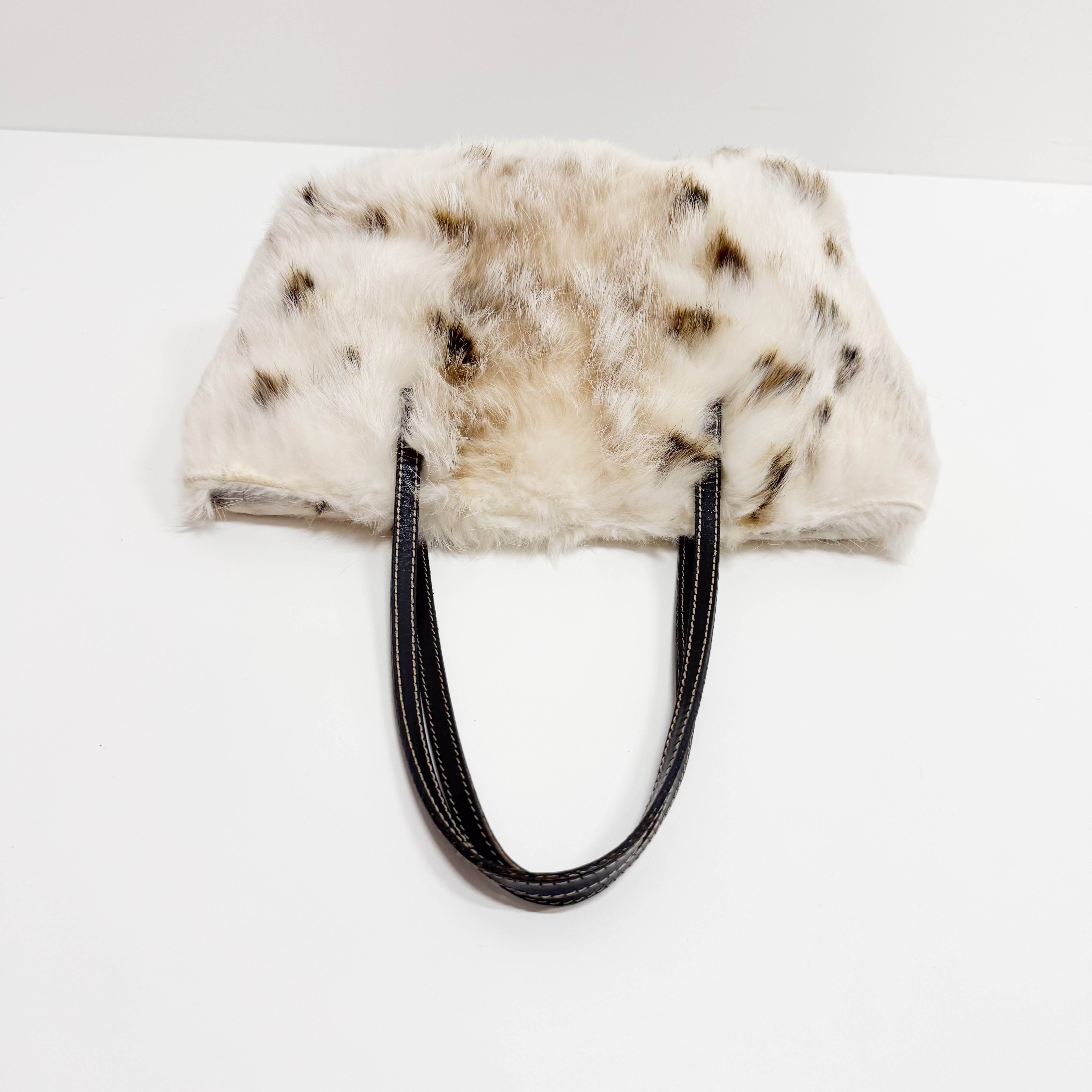 Beige Fur Shoulder Bag