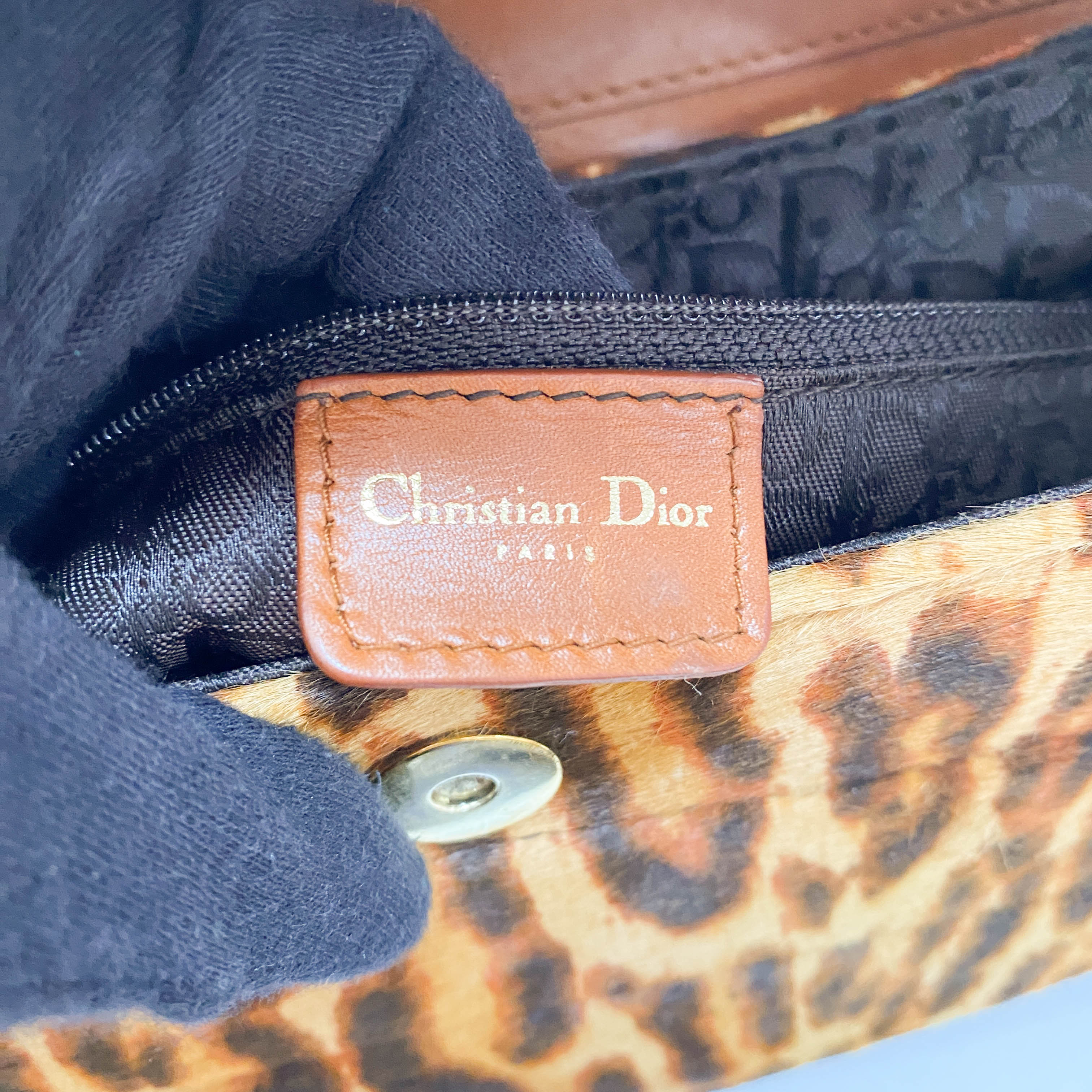 Columbus Leopard Pony Hair Shoulder Bag