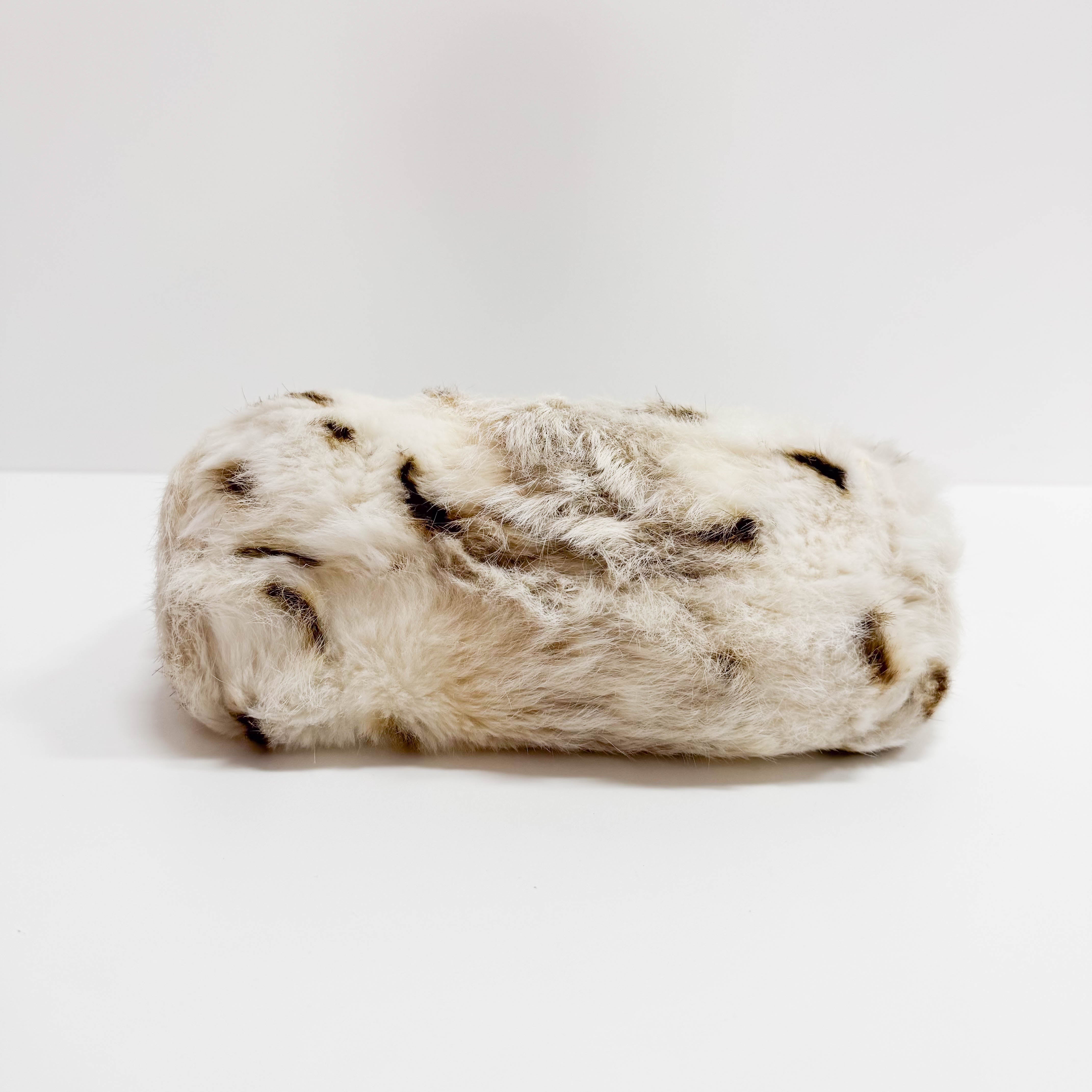 Beige Fur Shoulder Bag