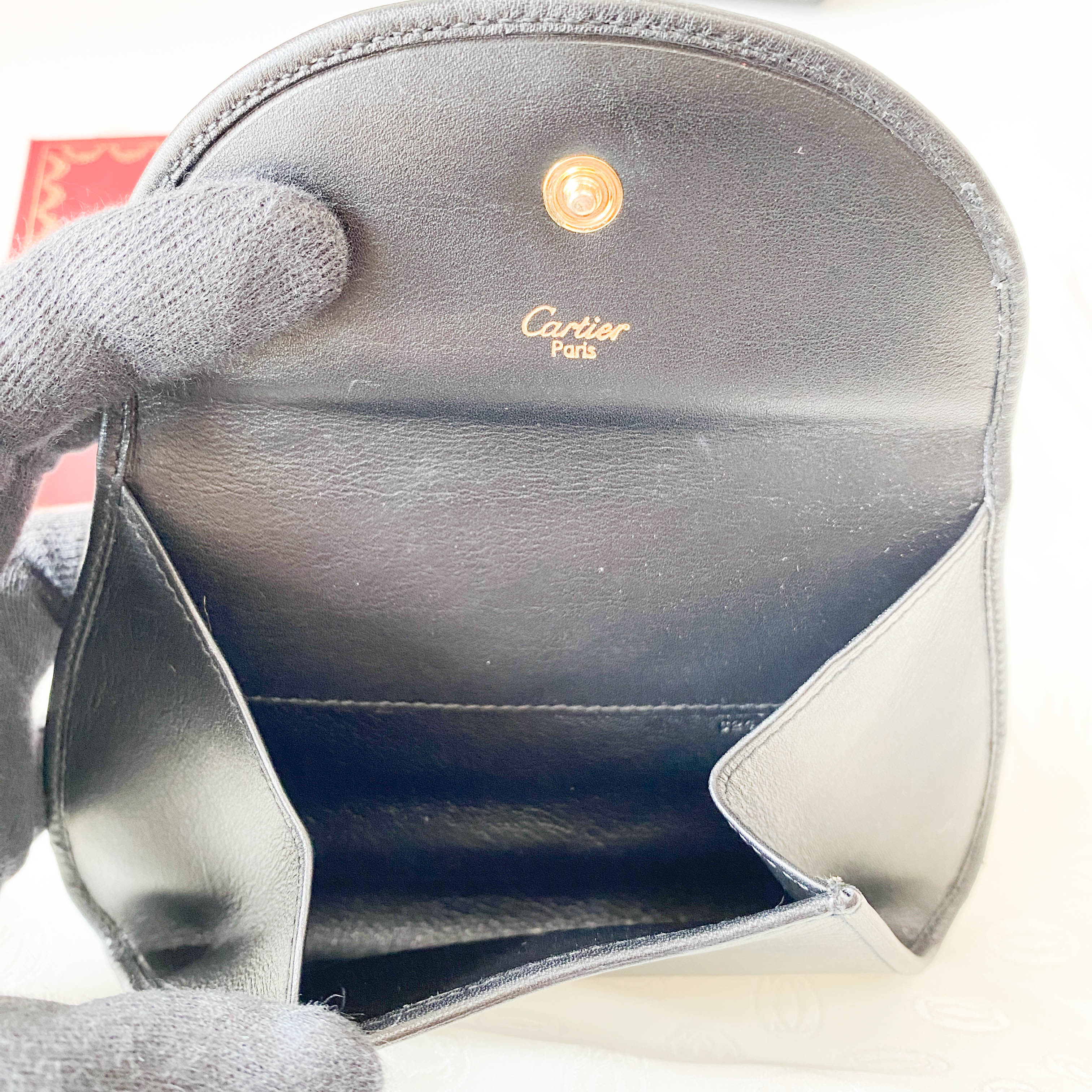 Panthère Black Leather Shoulder Bag