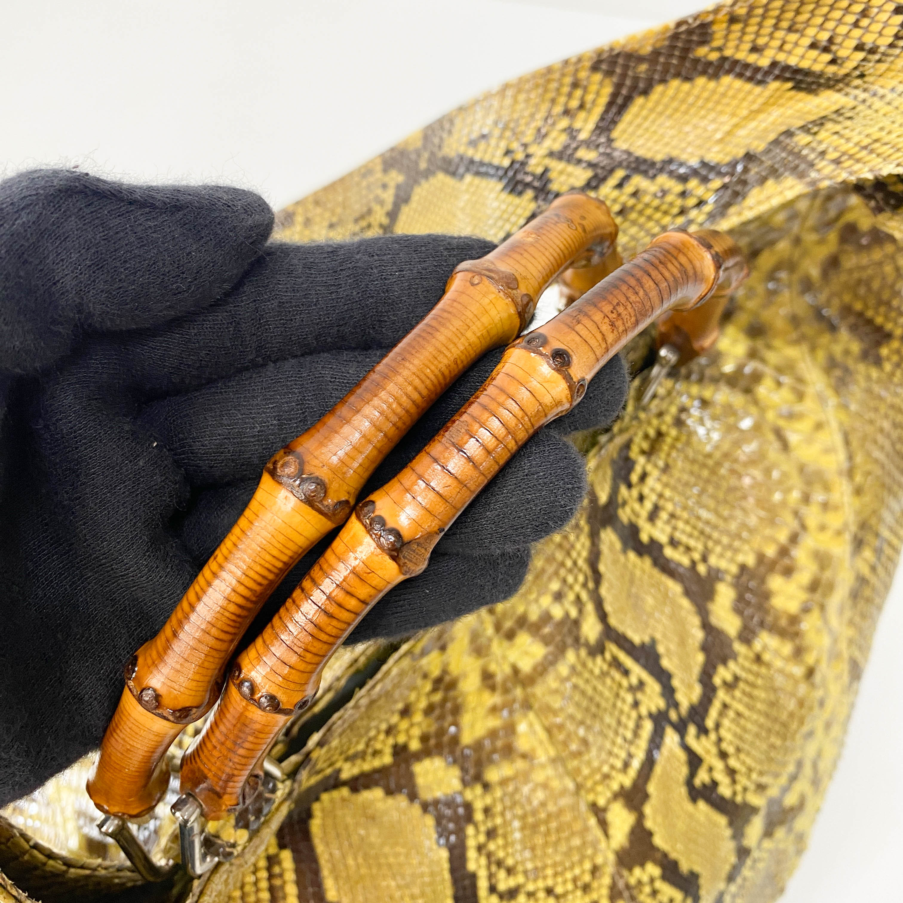 1996SS Tom Ford Era Bamboo Yellow Leather Bag