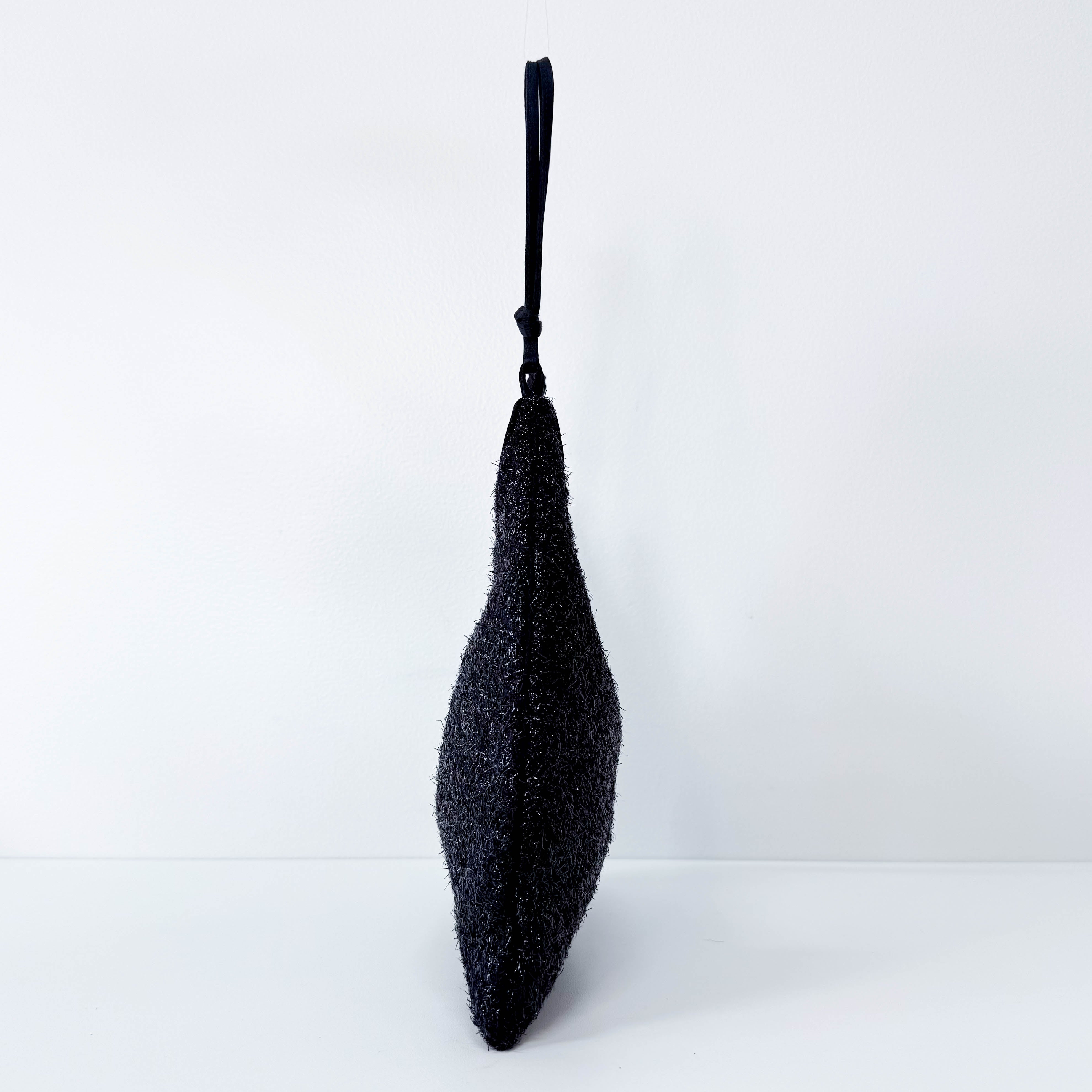 Black Satin Sparkles Shoulder Bag