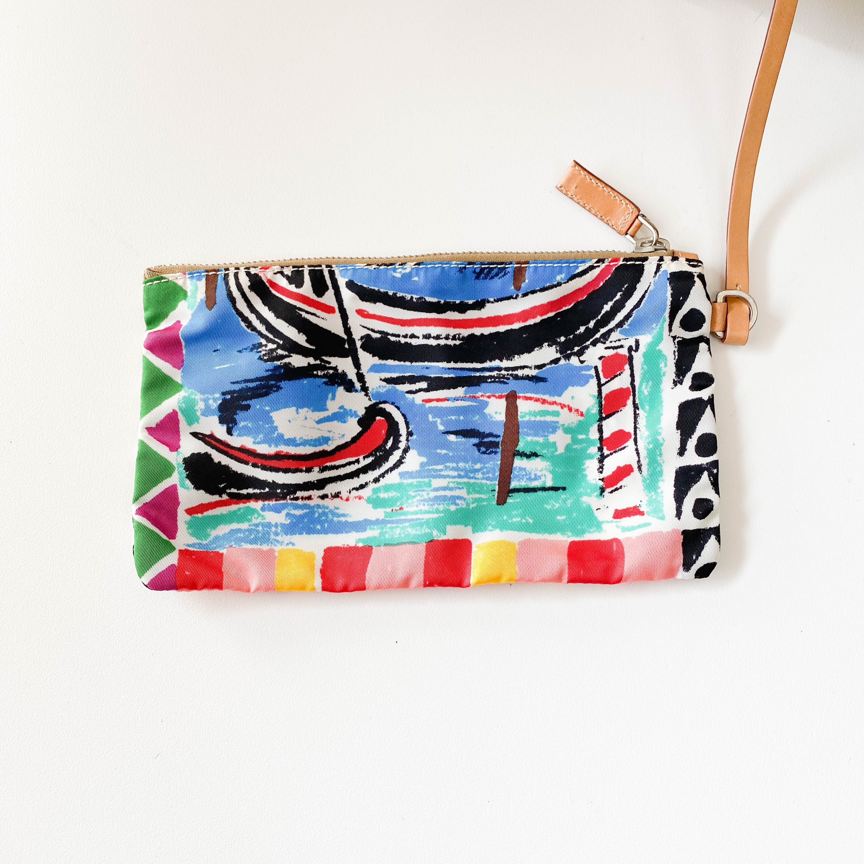 Transparent Venezia Print Vinyl Plastic Bag