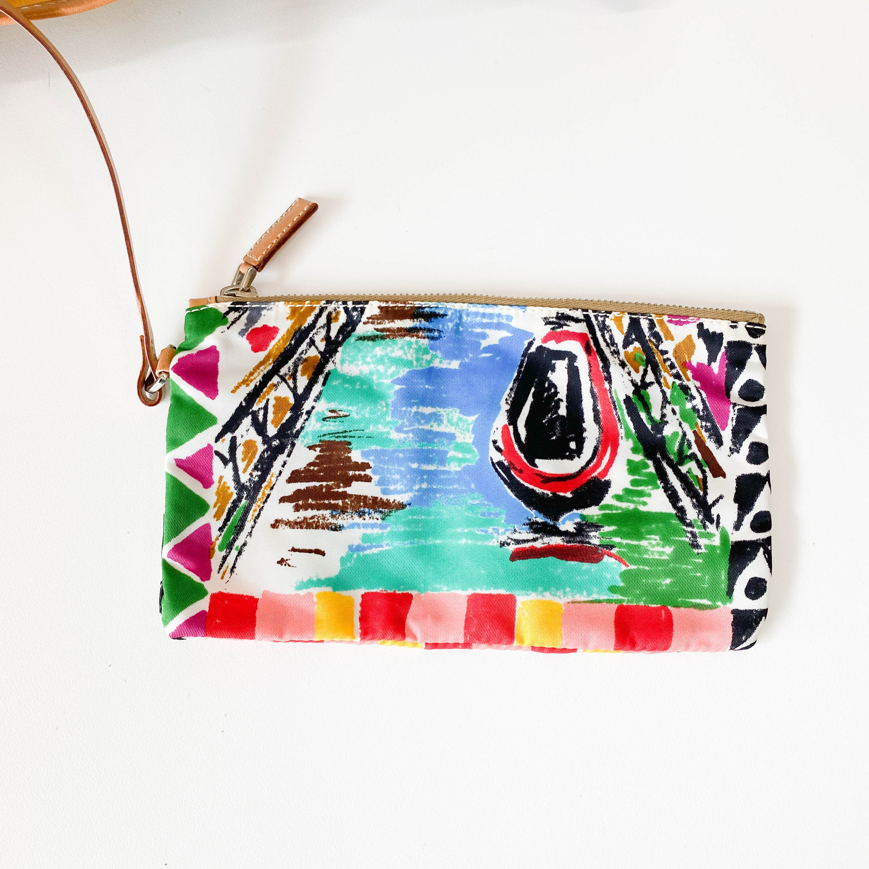 Transparent Venezia Print Vinyl Plastic Bag