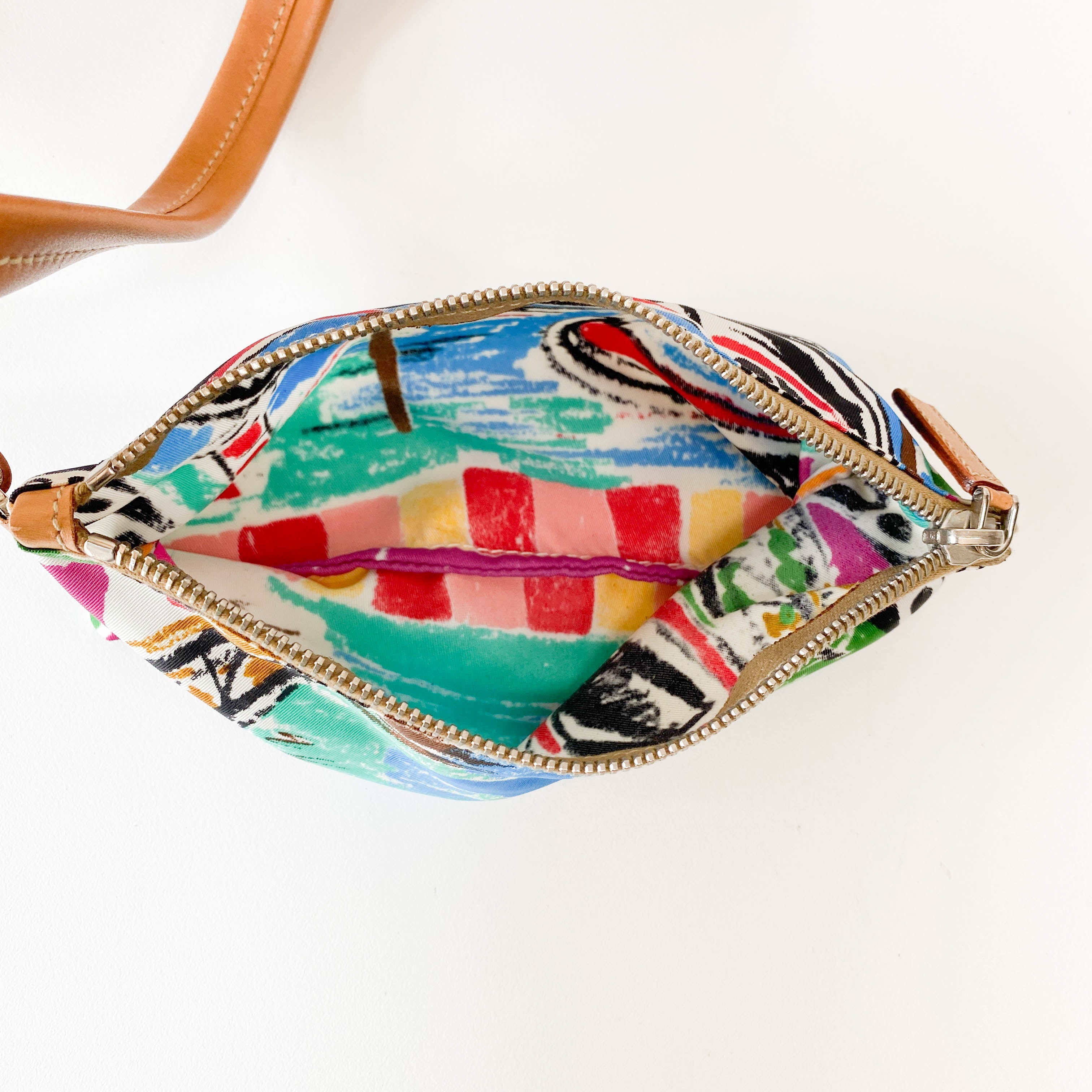 Transparent Venezia Print Vinyl Plastic Bag