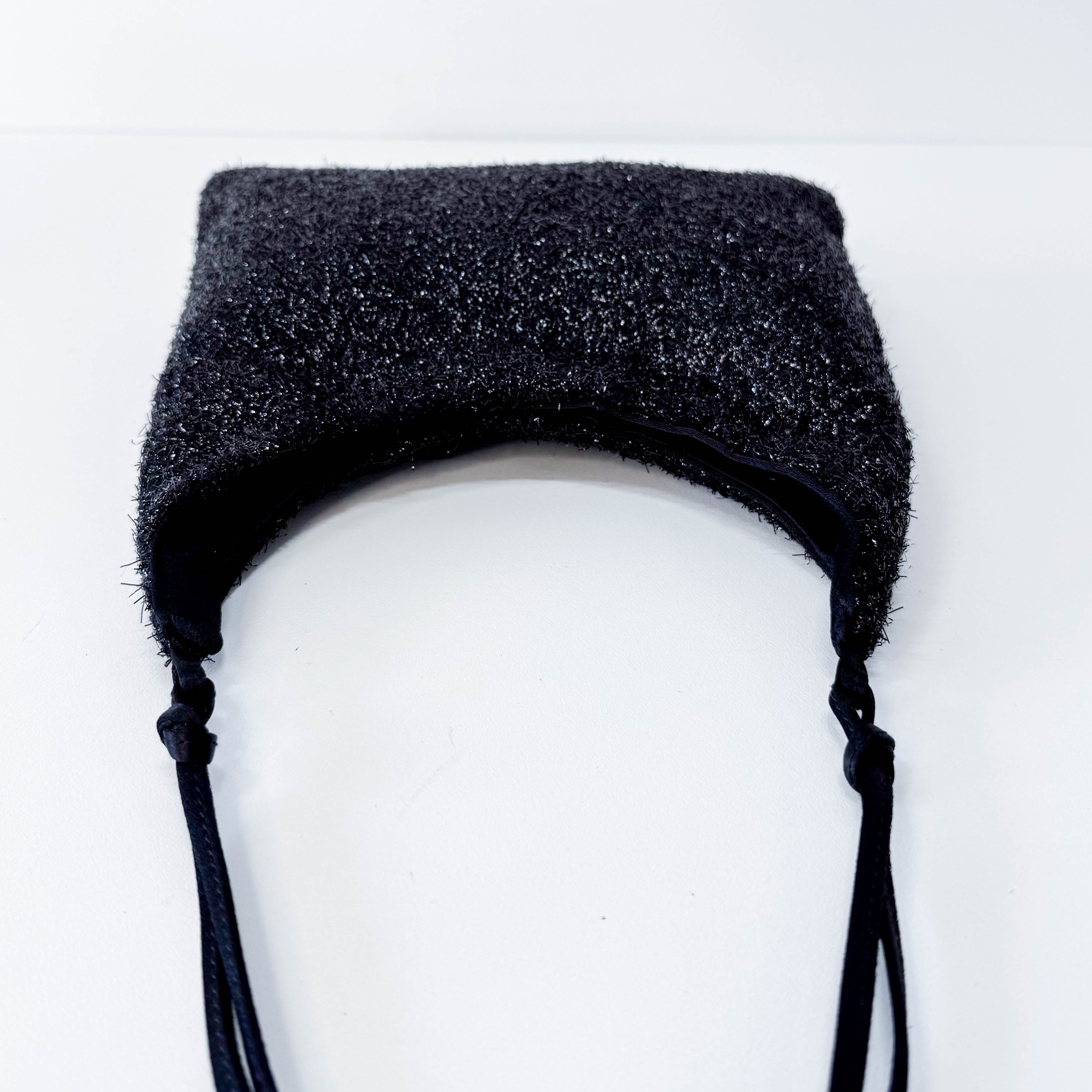 Black Satin Sparkles Shoulder Bag