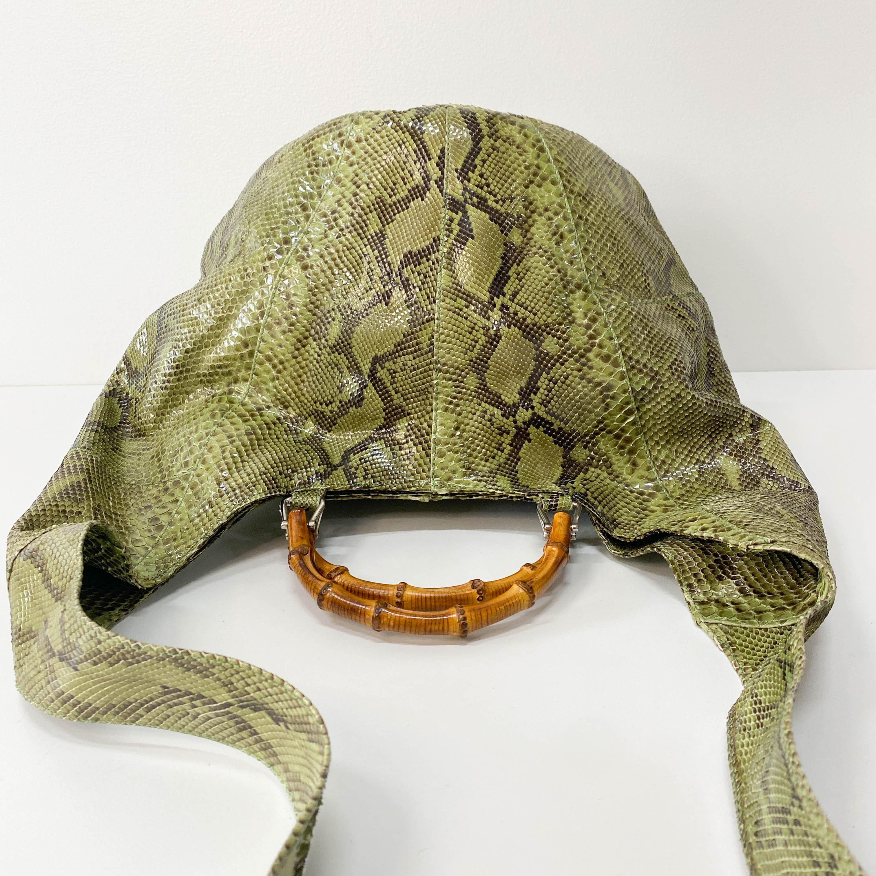 1996SS Tom Ford Era Bamboo Green Leather Bag