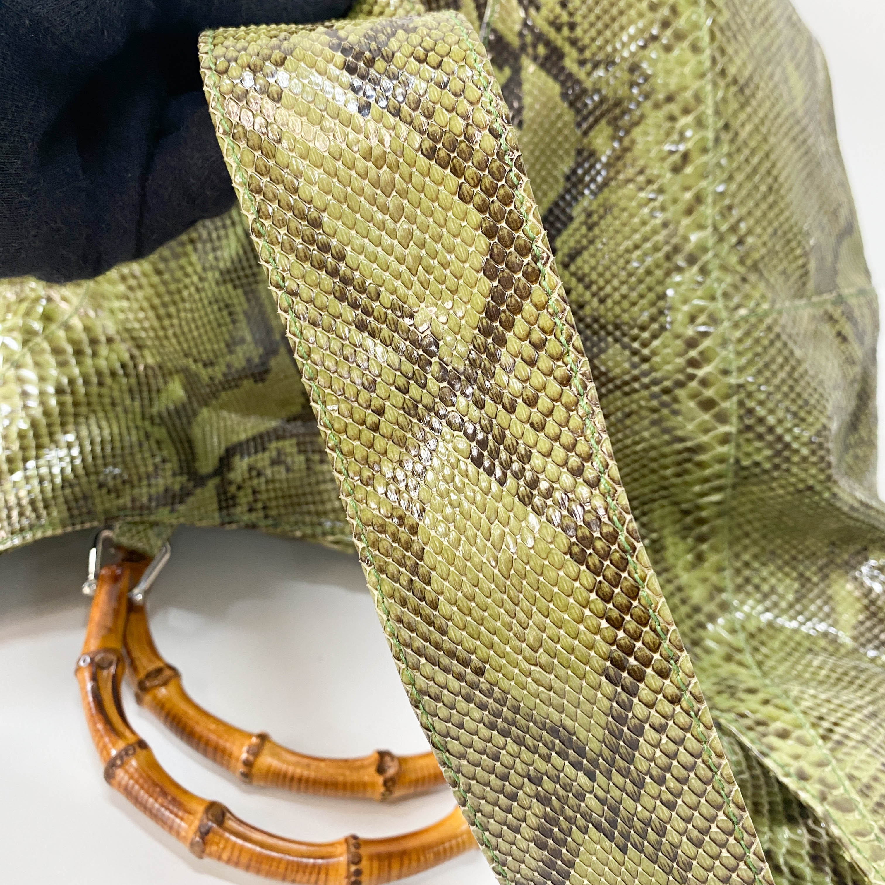 1996SS Tom Ford Era Bamboo Green Leather Bag