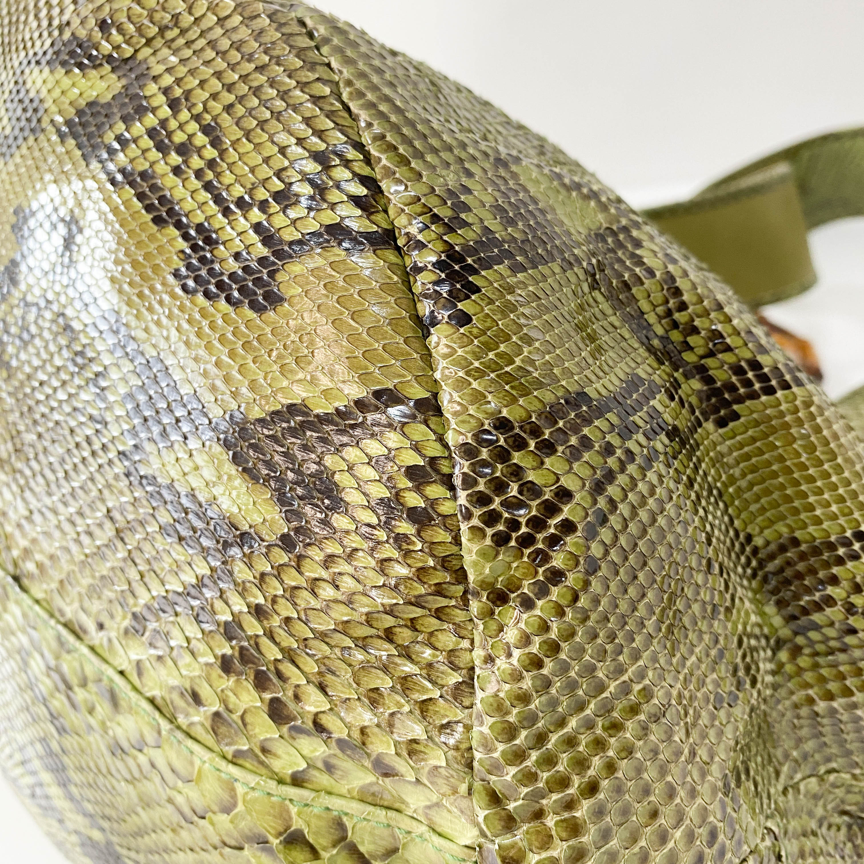 1996SS Tom Ford Era Bamboo Green Leather Bag