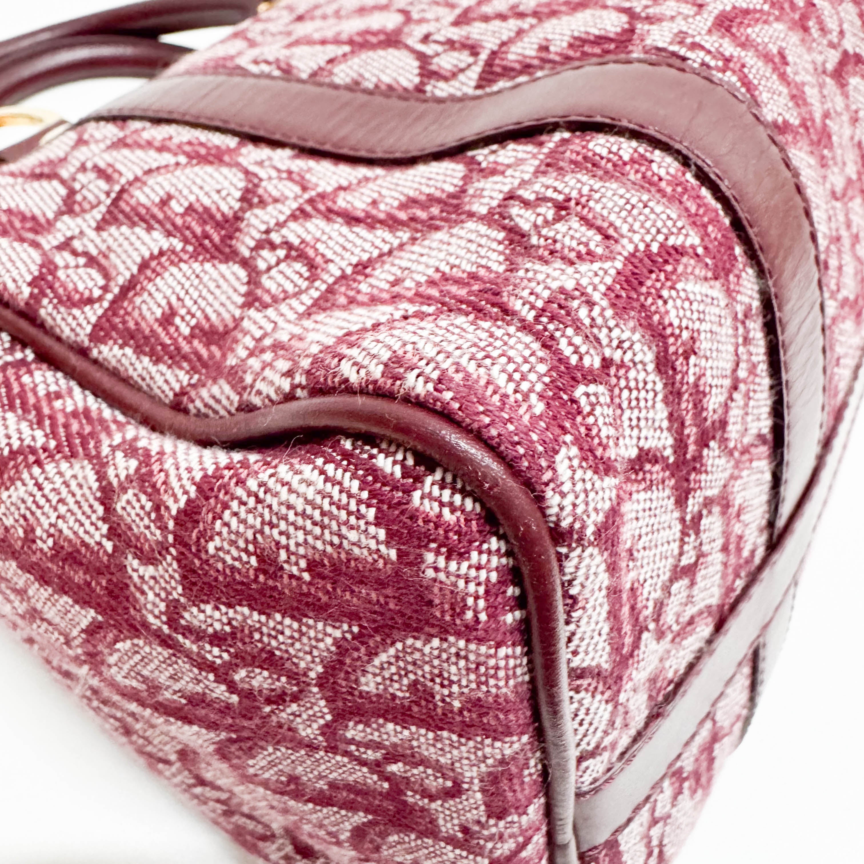 Trotter Red Canvas Handbag