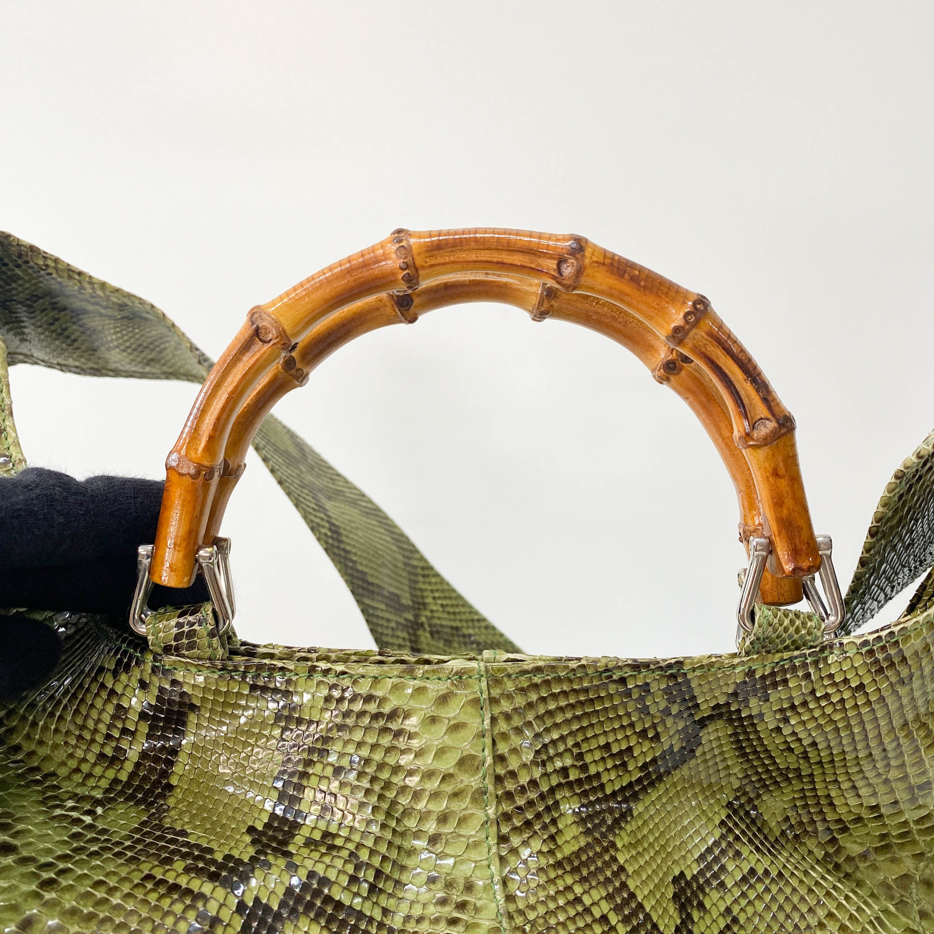 1996SS Tom Ford Era Bamboo Green Leather Bag