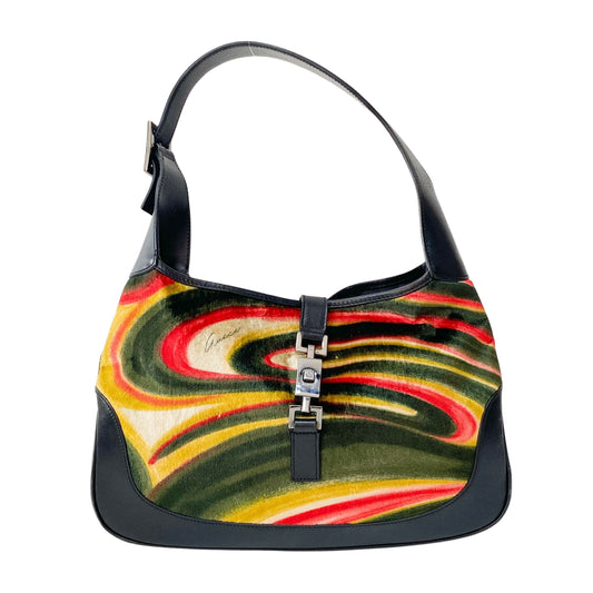 Jackie Psychedelic Velvet Shoulder Bag