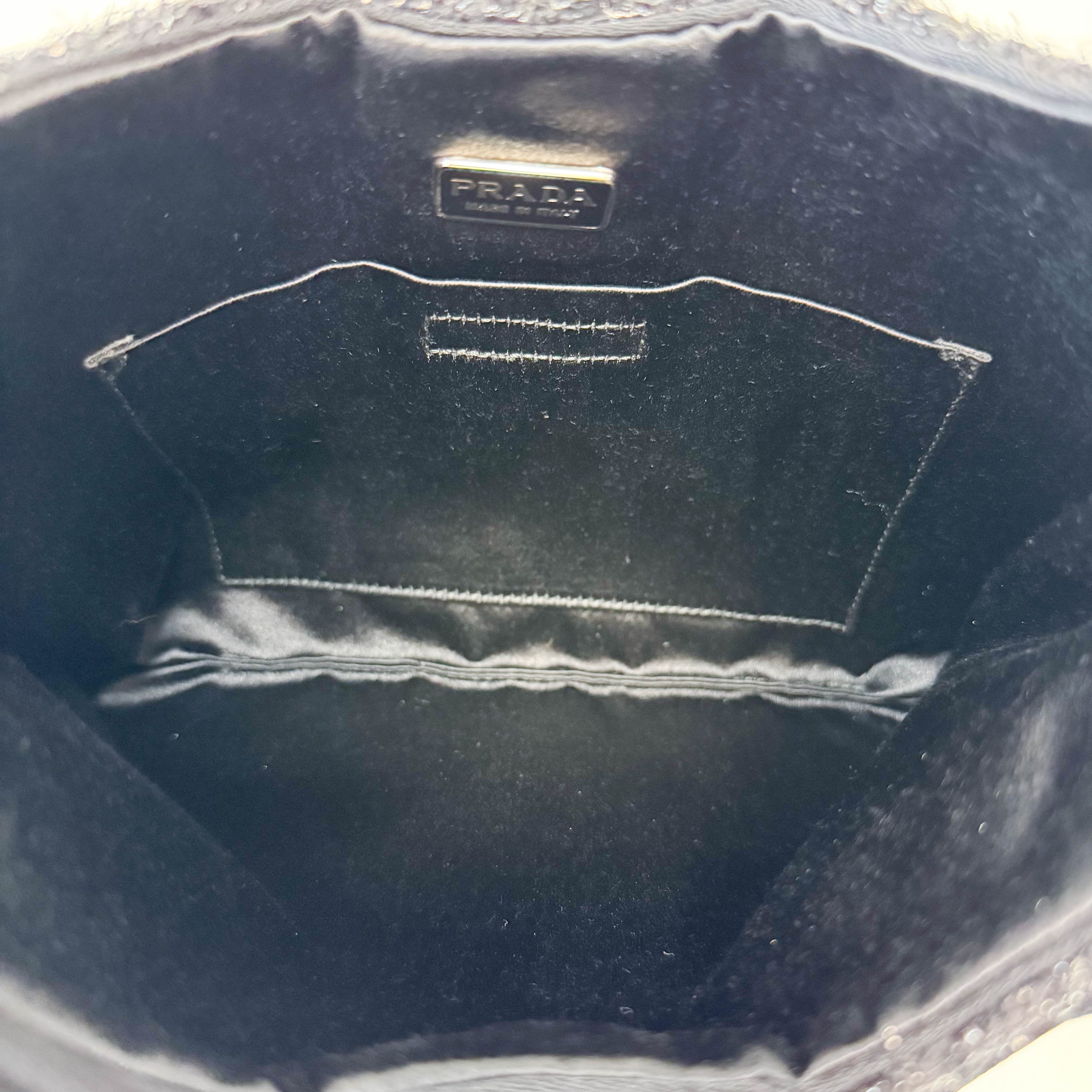 Black Satin Sparkles Shoulder Bag