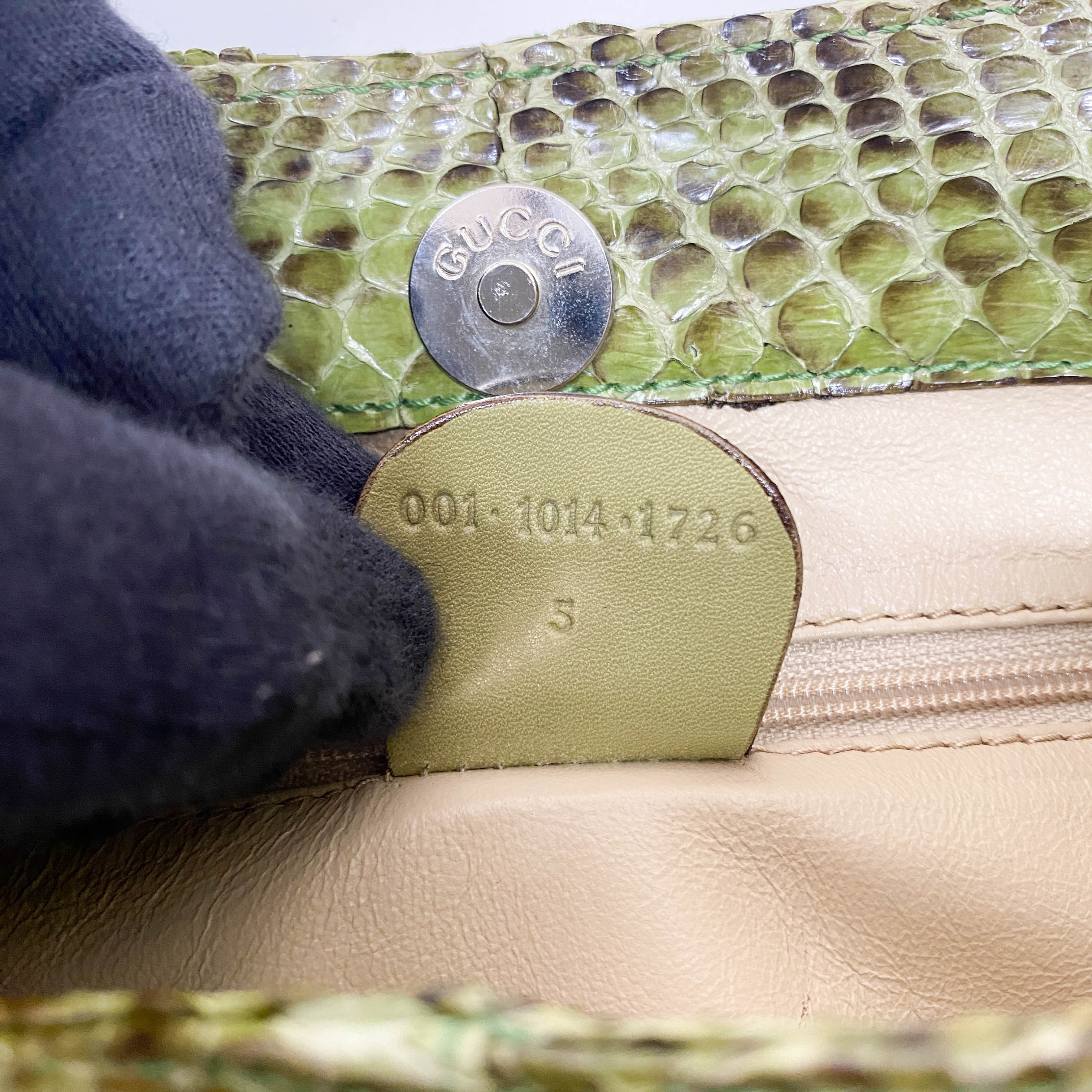 1996SS Tom Ford Era Bamboo Green Leather Bag