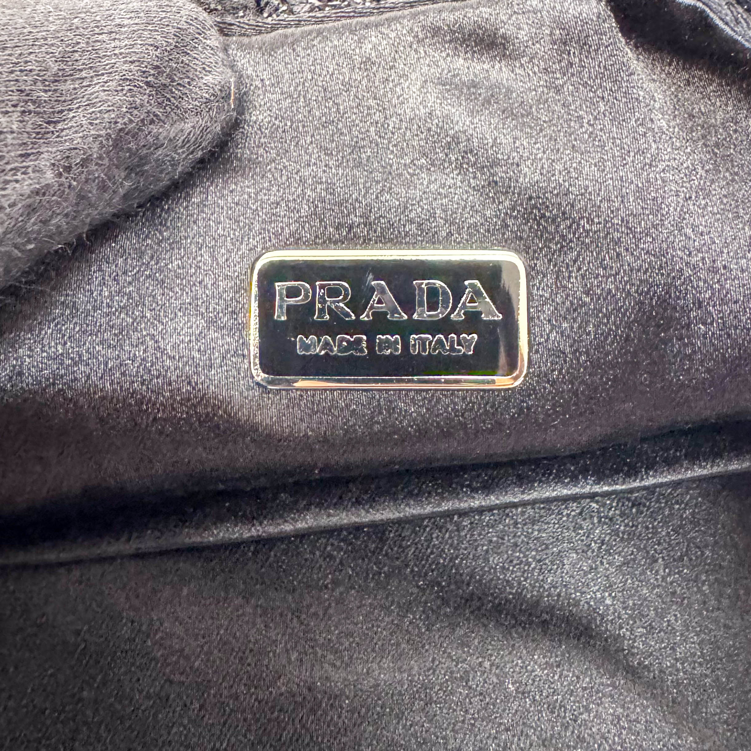 Black Satin Sparkles Shoulder Bag