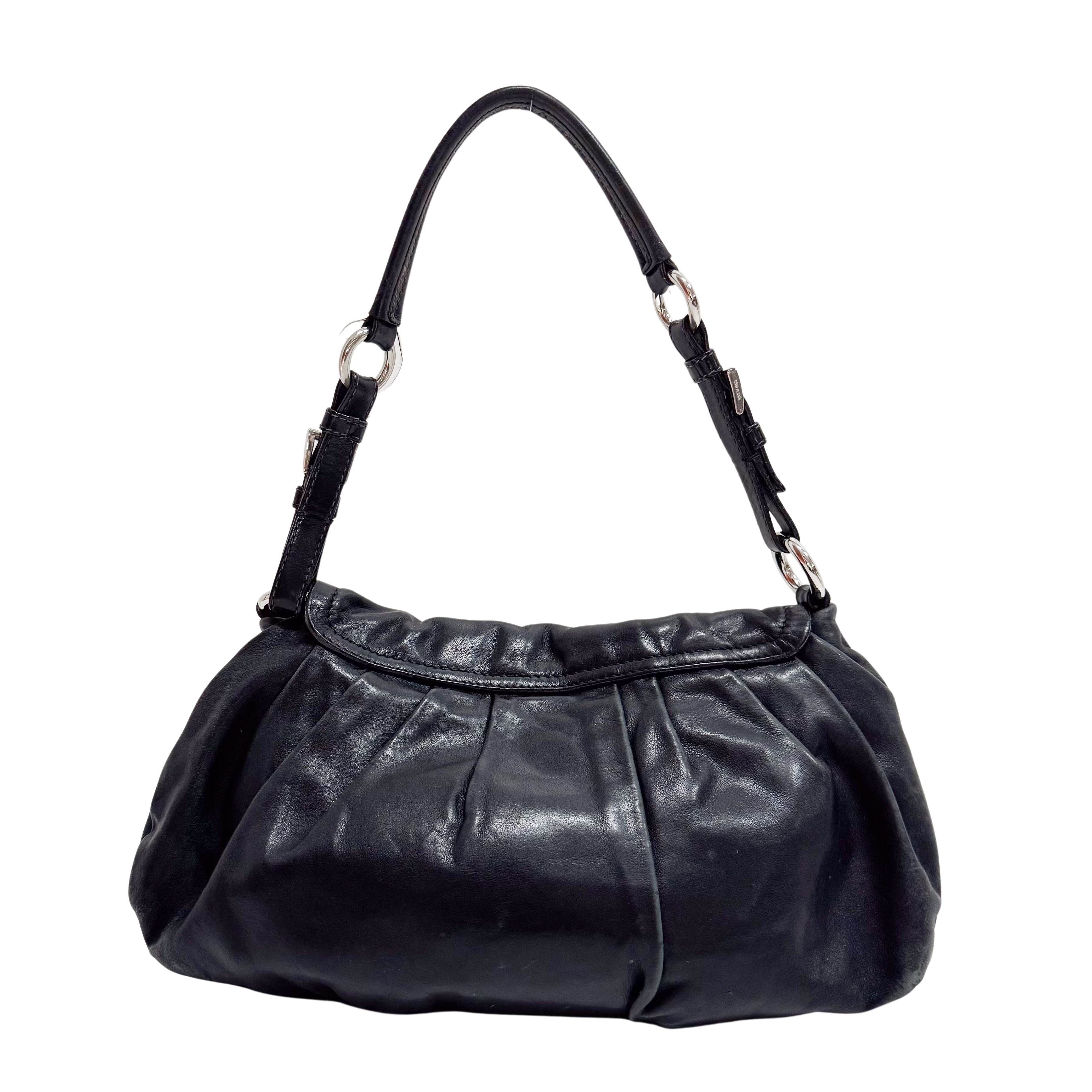 Black Leather Shoulder Bag