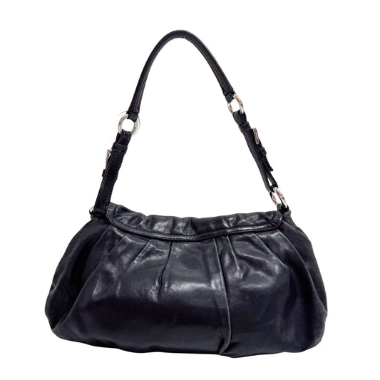 Black Leather Shoulder Bag