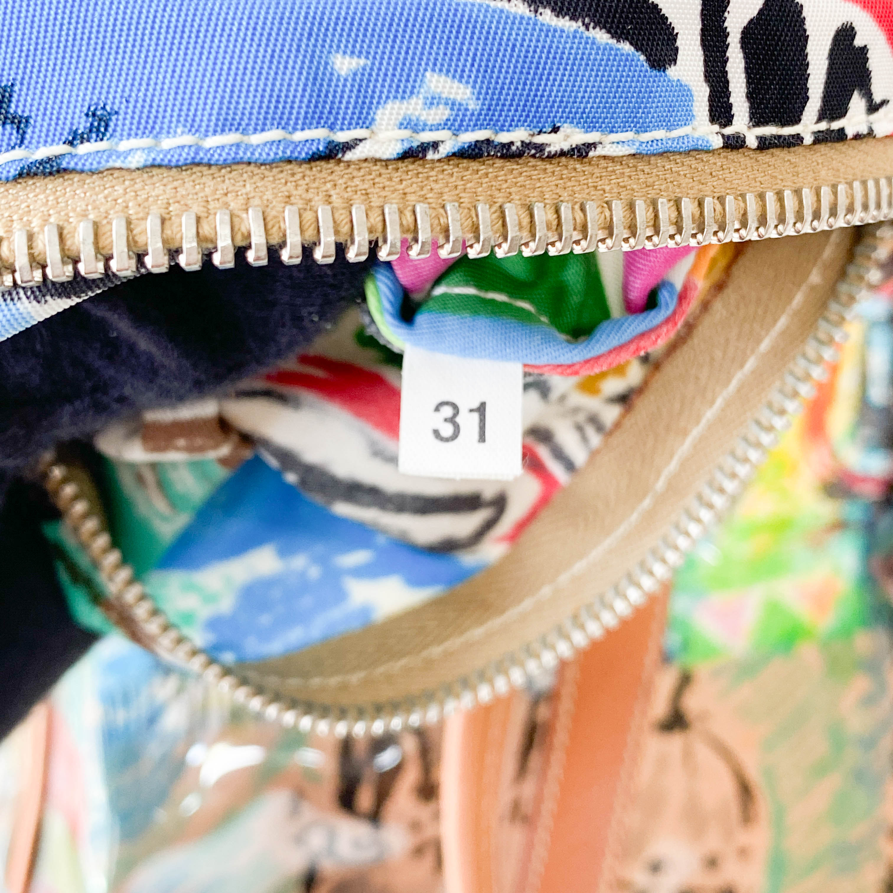 Transparent Venezia Print Vinyl Plastic Bag