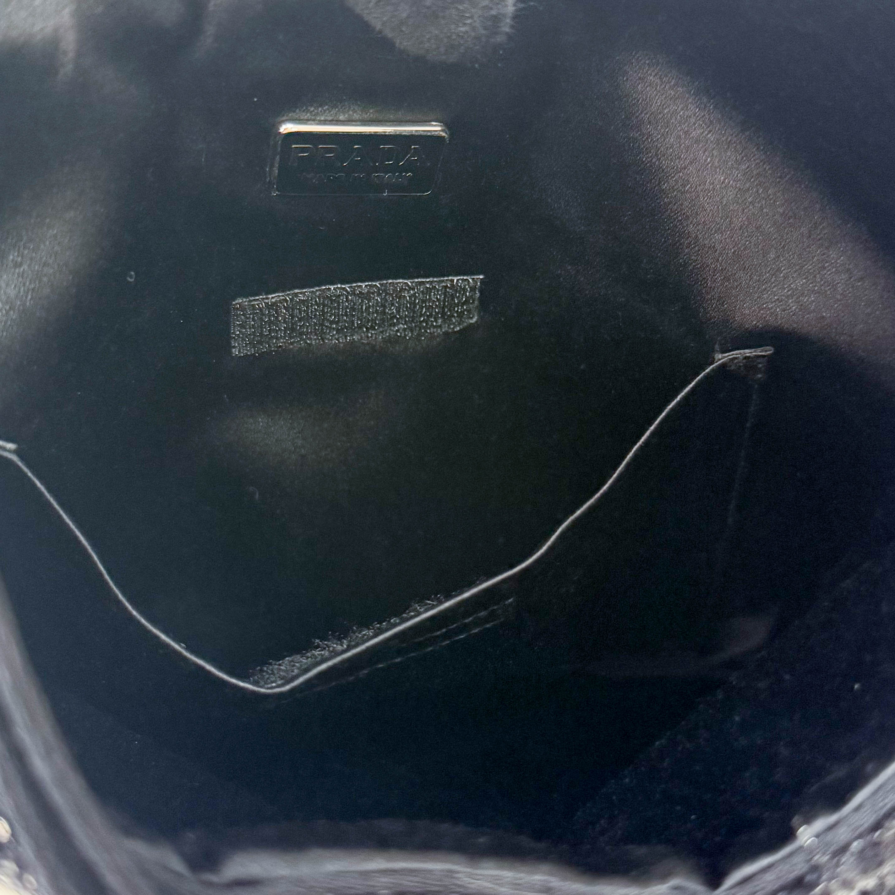 Black Satin Sparkles Shoulder Bag