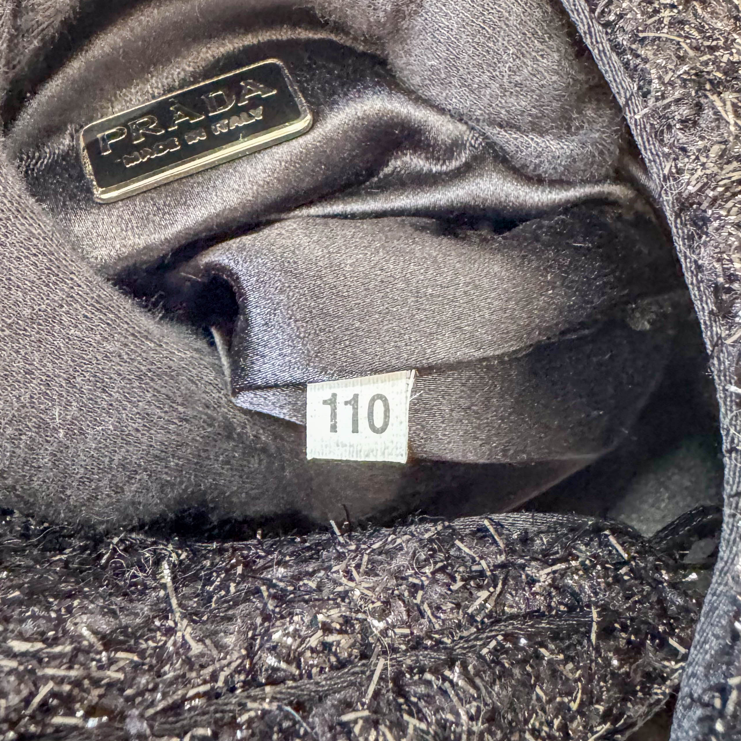 Black Satin Sparkles Shoulder Bag