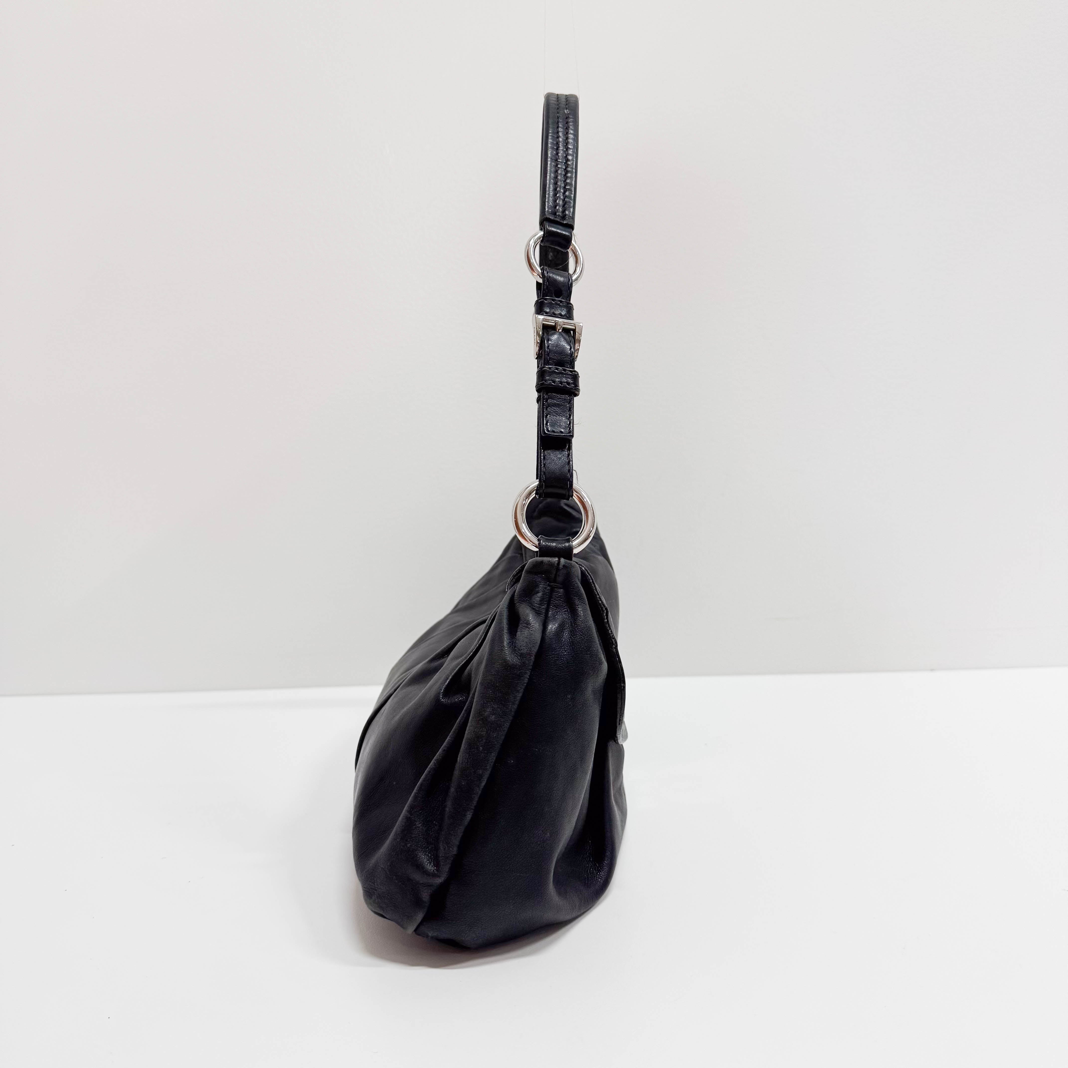 Black Leather Shoulder Bag