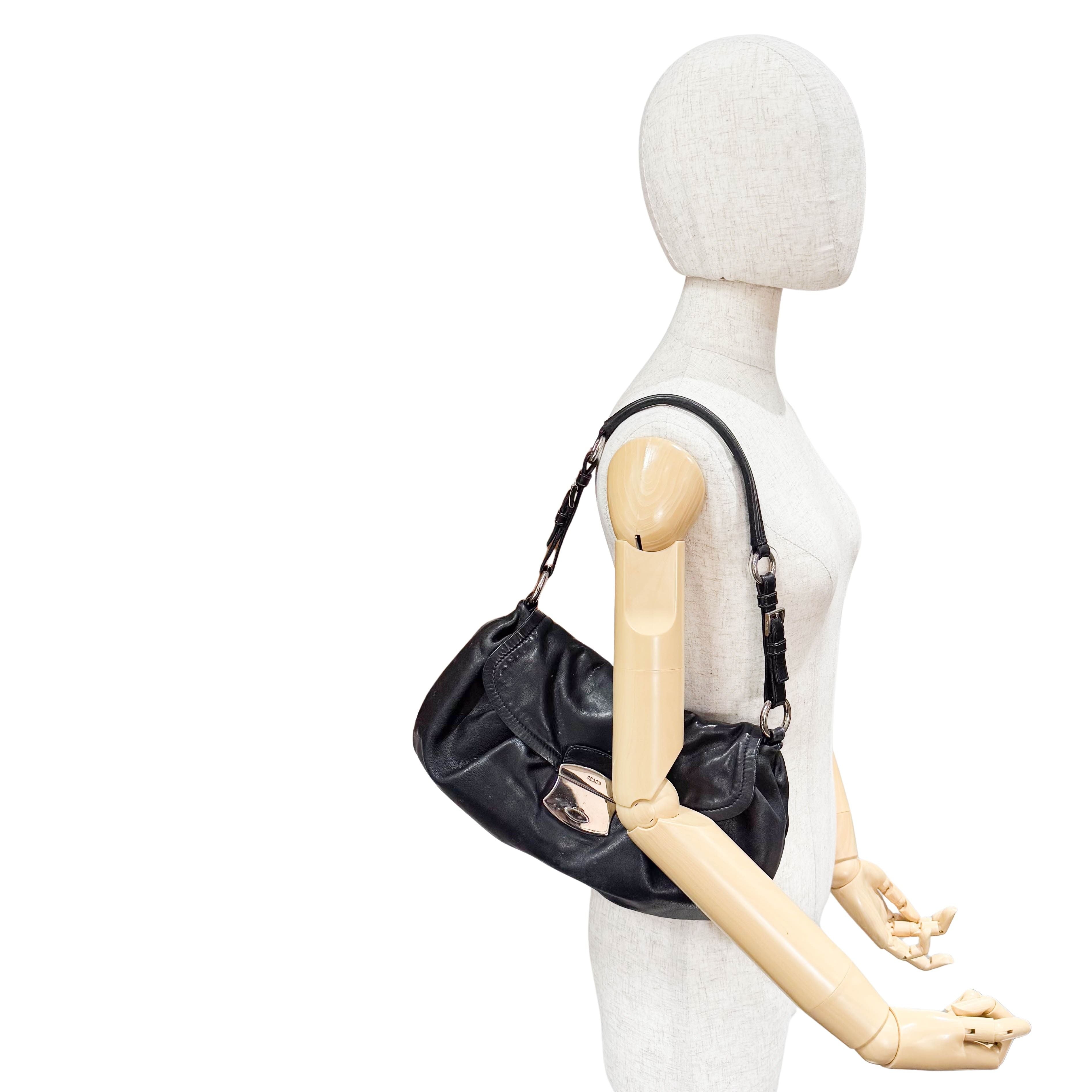 Black Leather Shoulder Bag