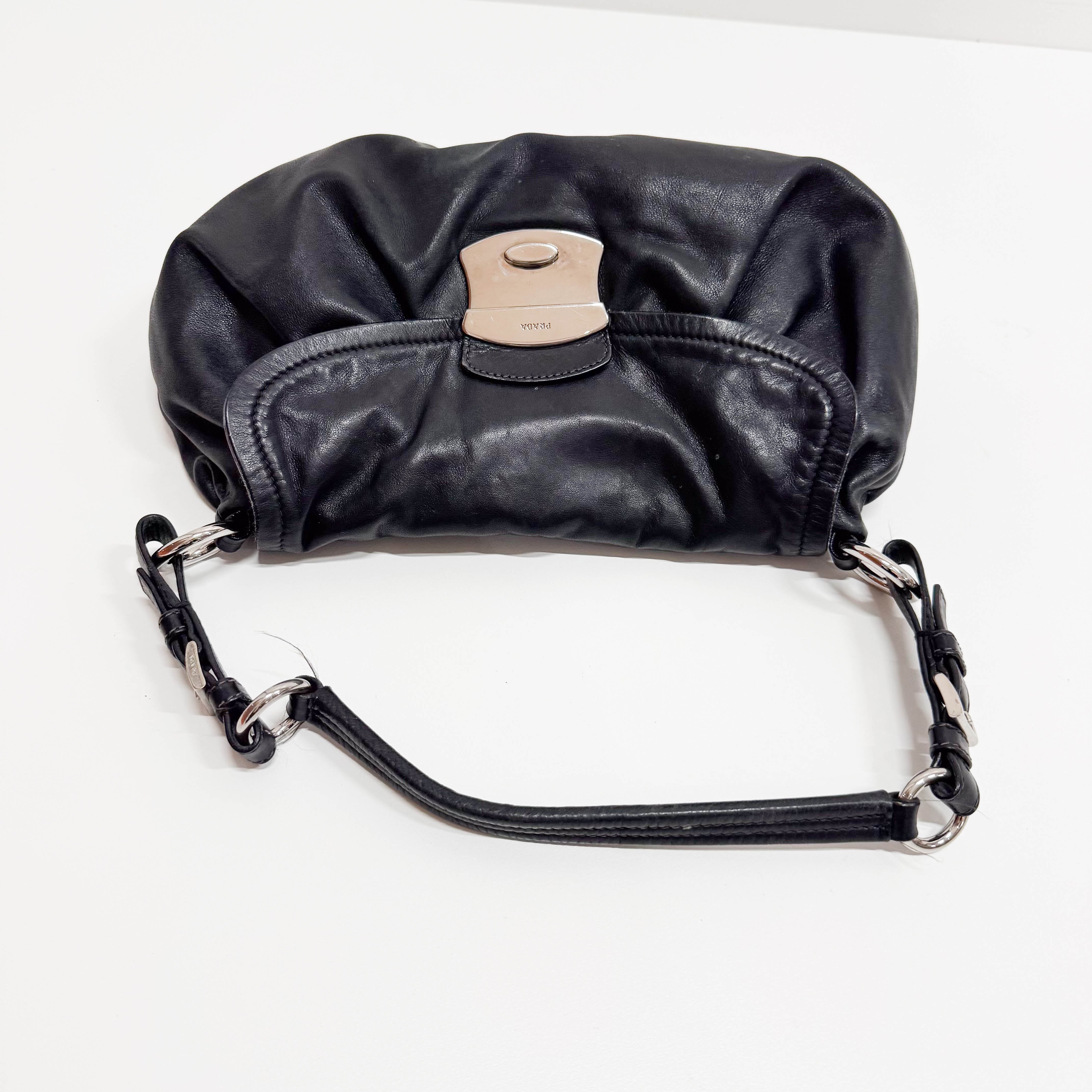 Black Leather Shoulder Bag