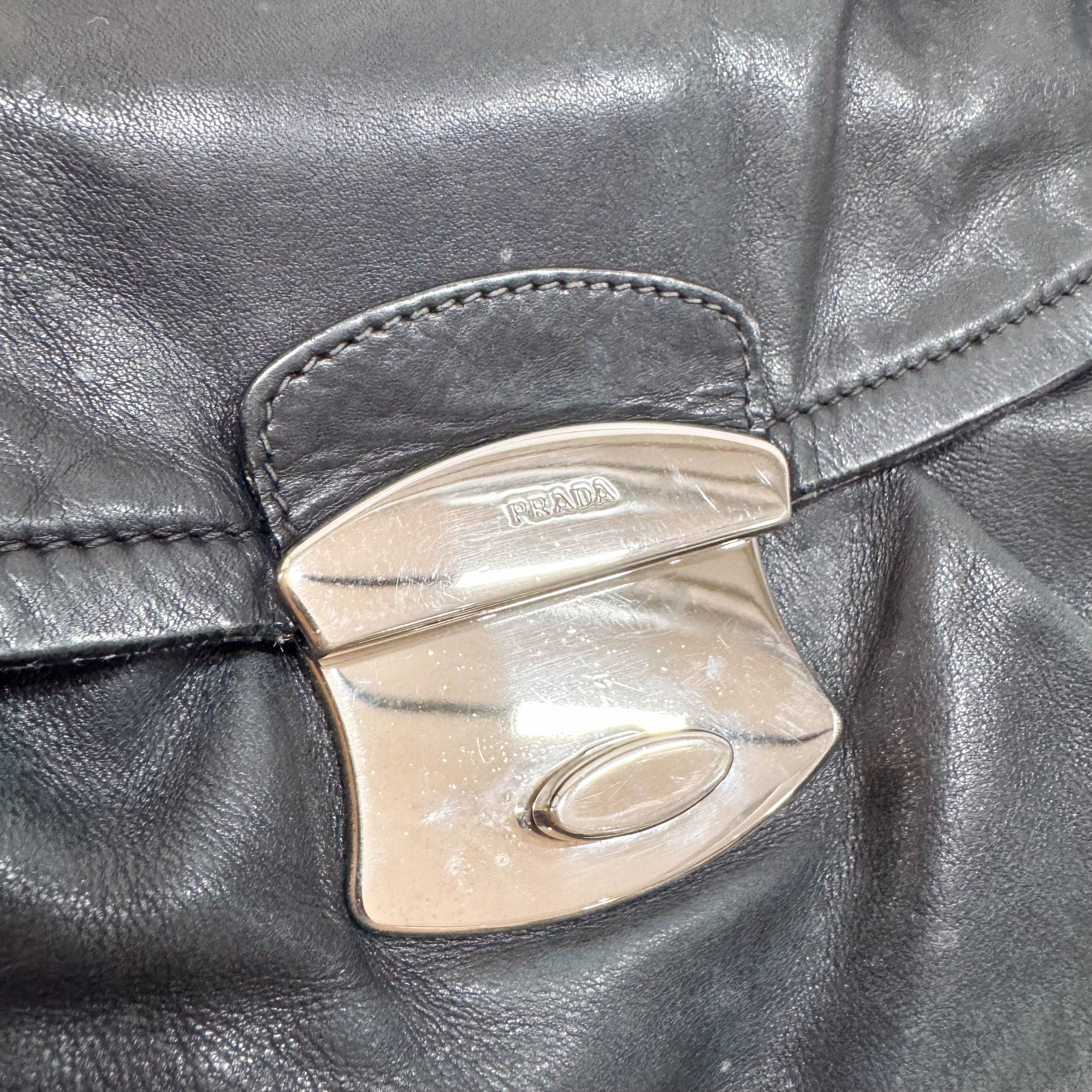 Black Leather Shoulder Bag