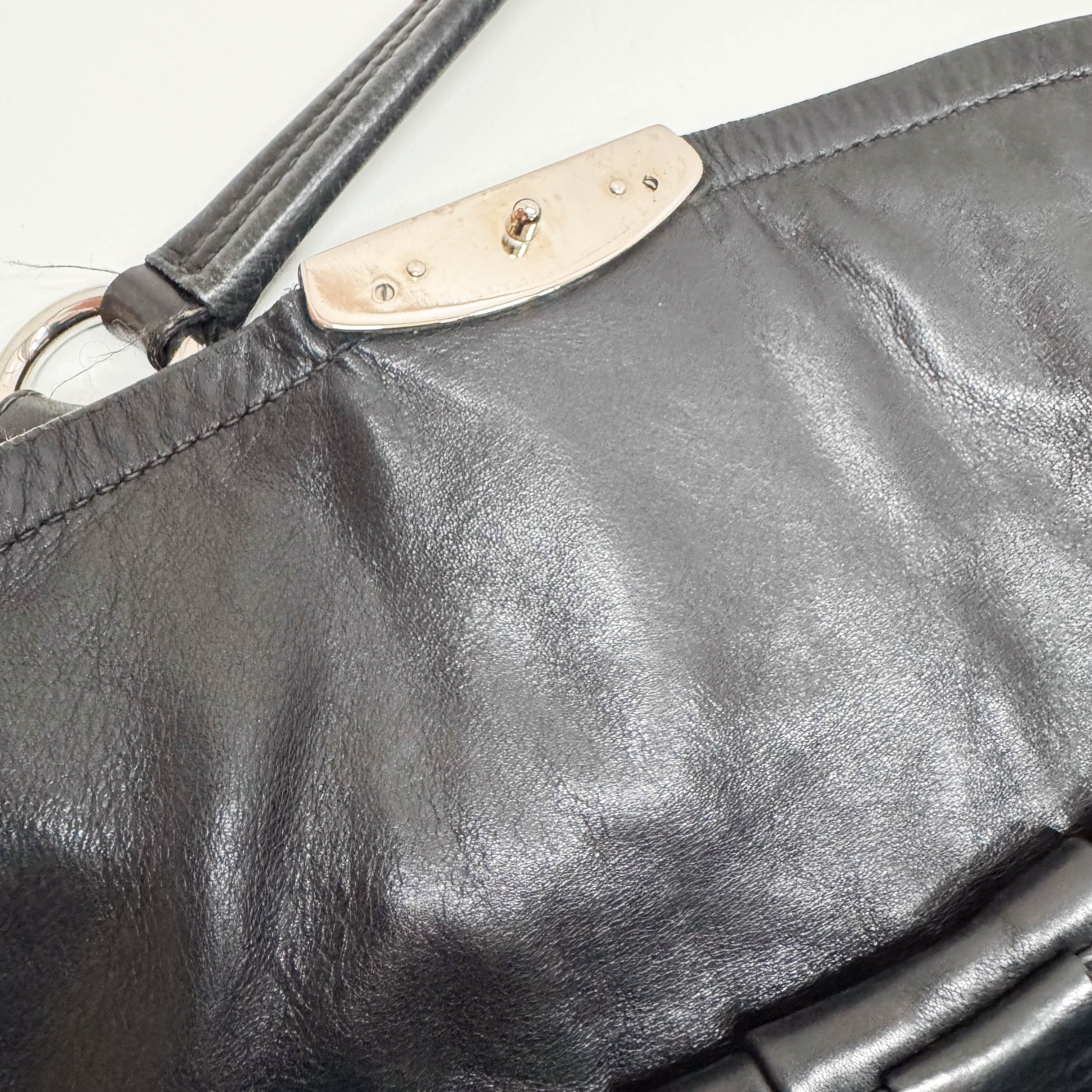 Black Leather Shoulder Bag