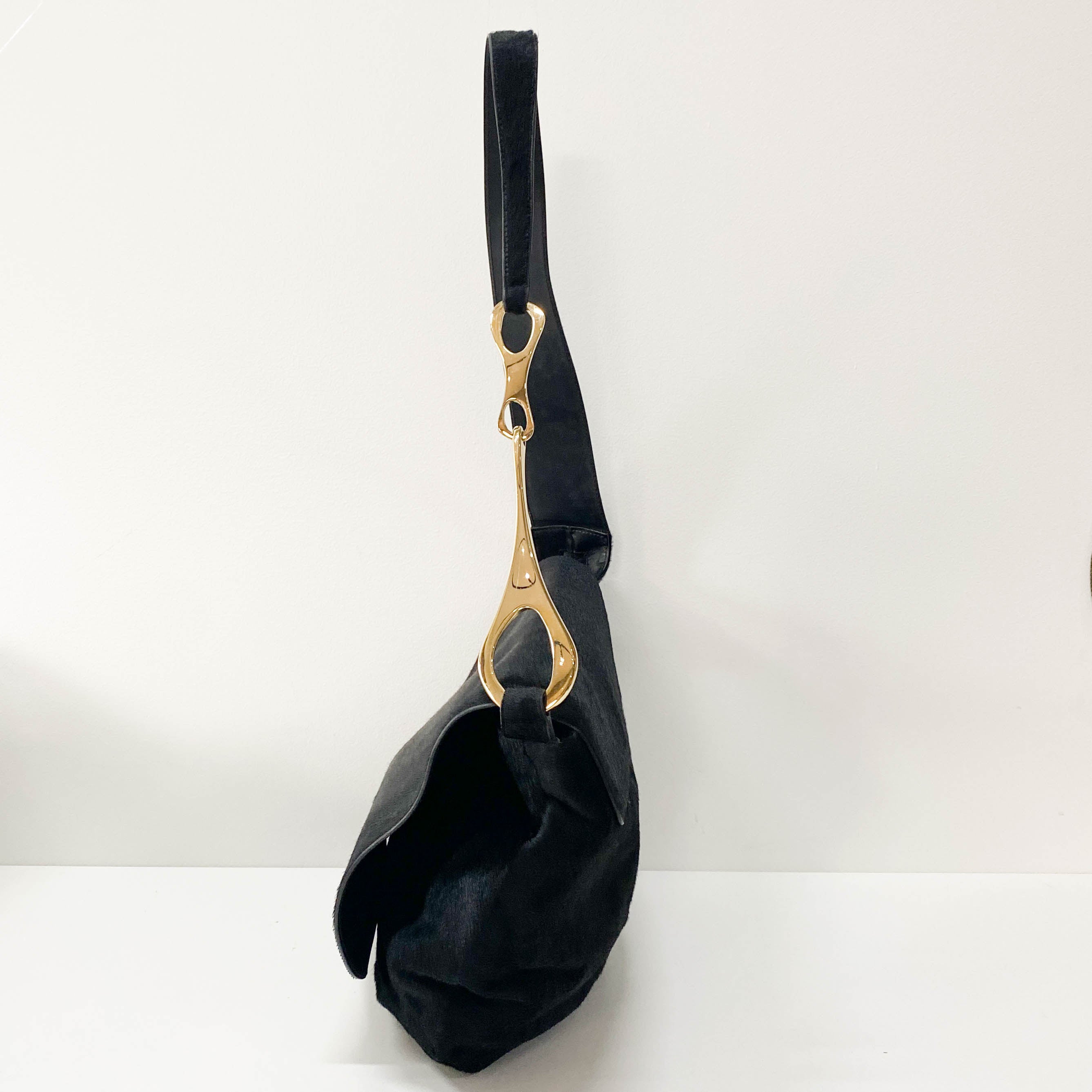 Tom Ford Black Pony Hair Shoulder Bag