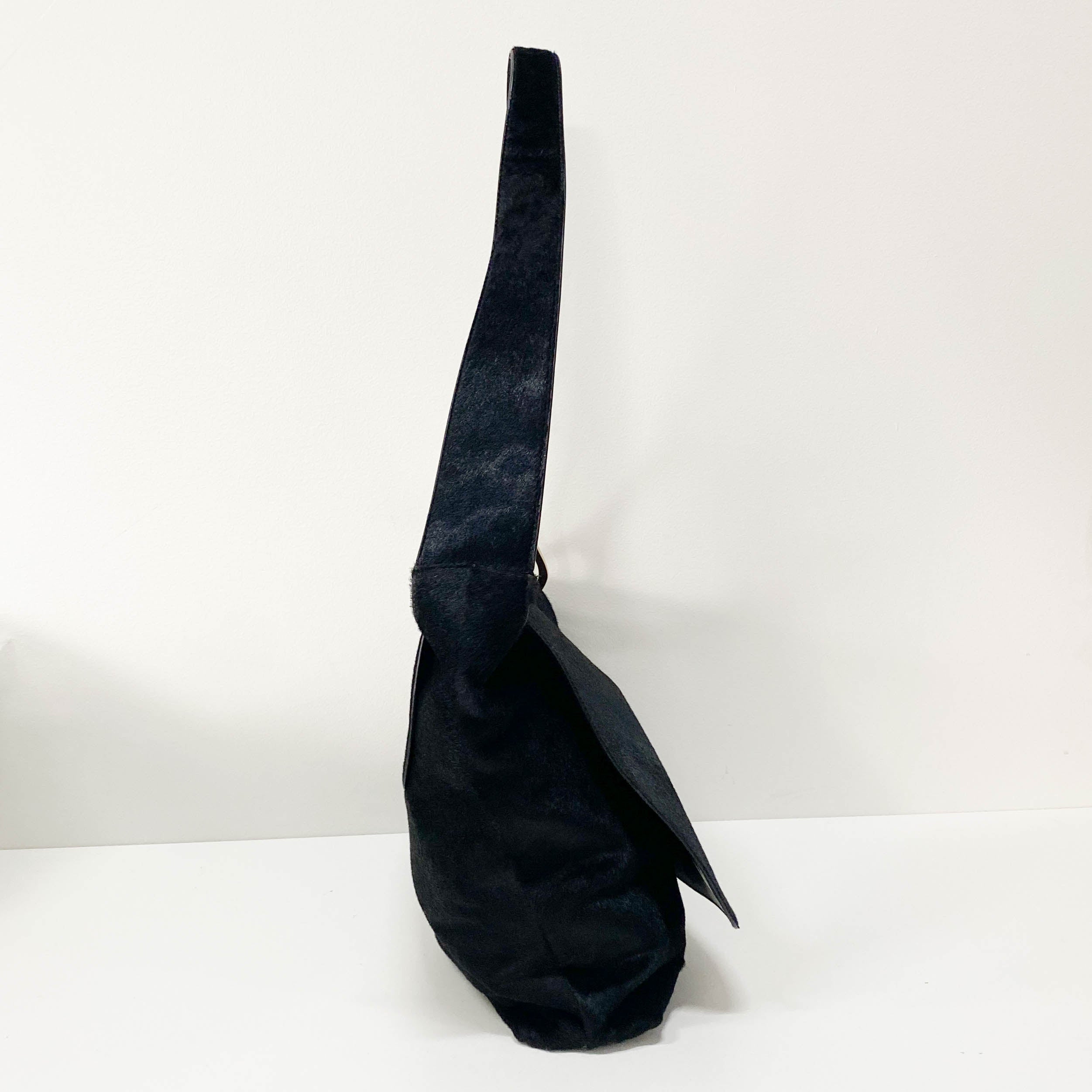 Tom Ford Black Pony Hair Shoulder Bag