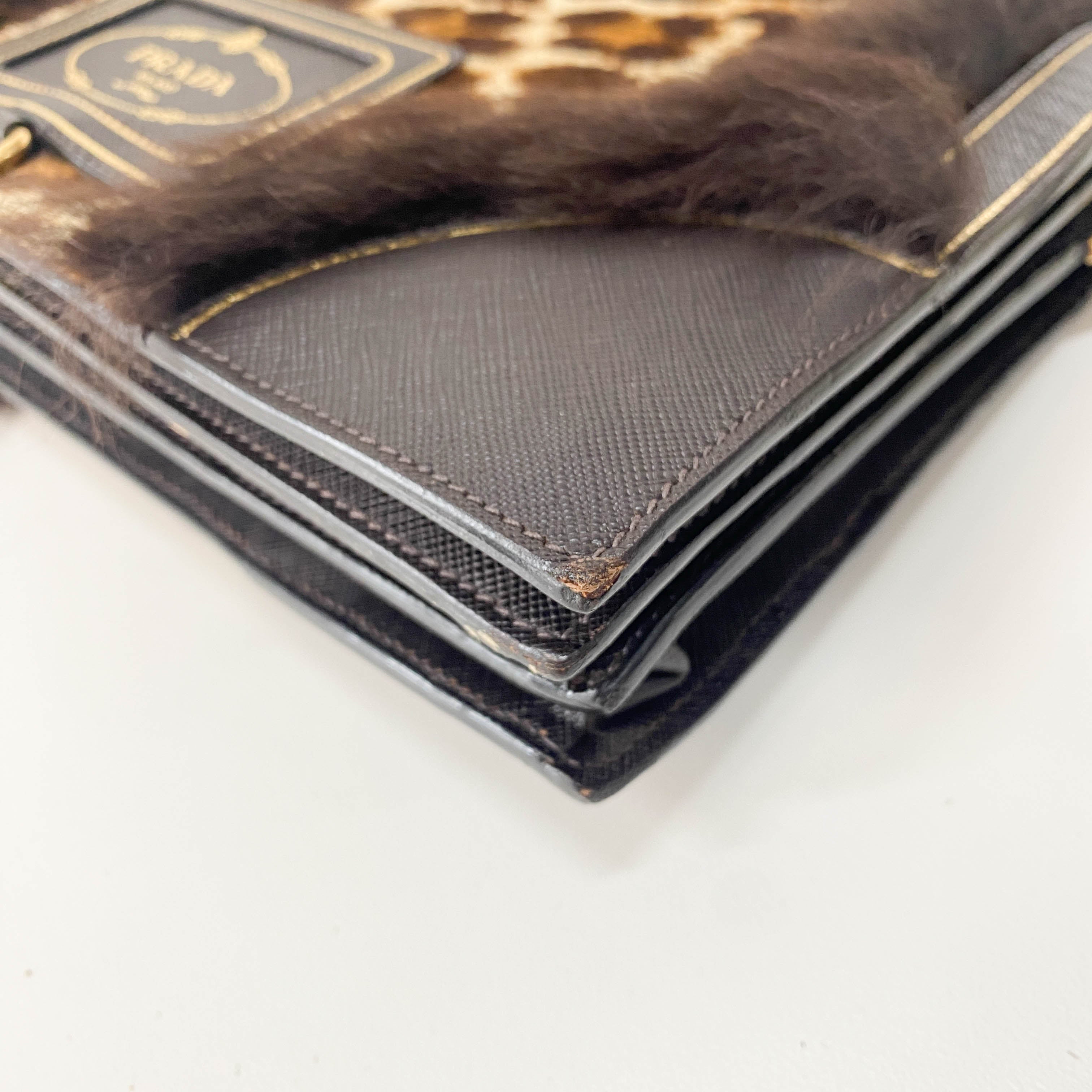 Leopard Print and Fur Stripe Bag