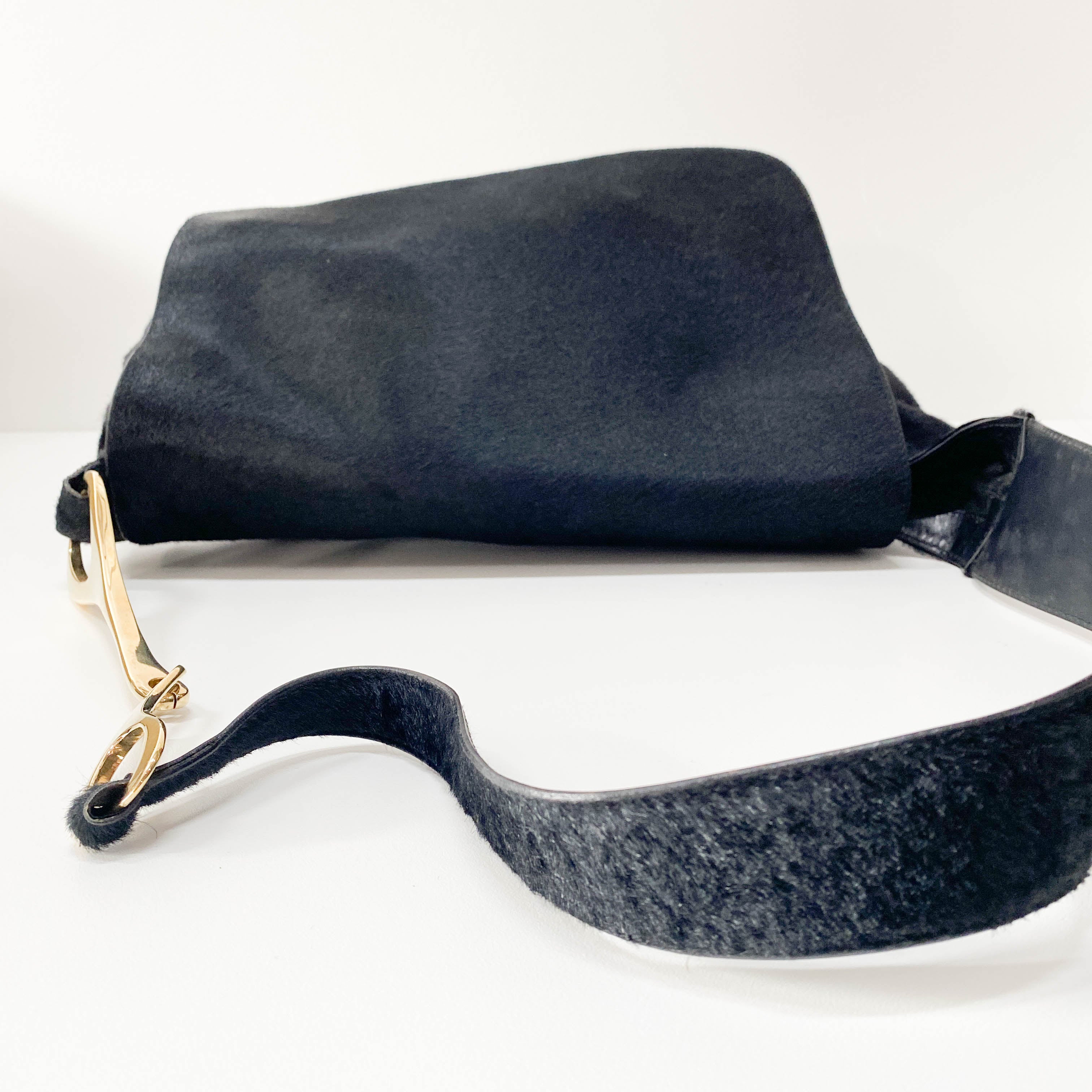 Tom Ford Black Pony Hair Shoulder Bag