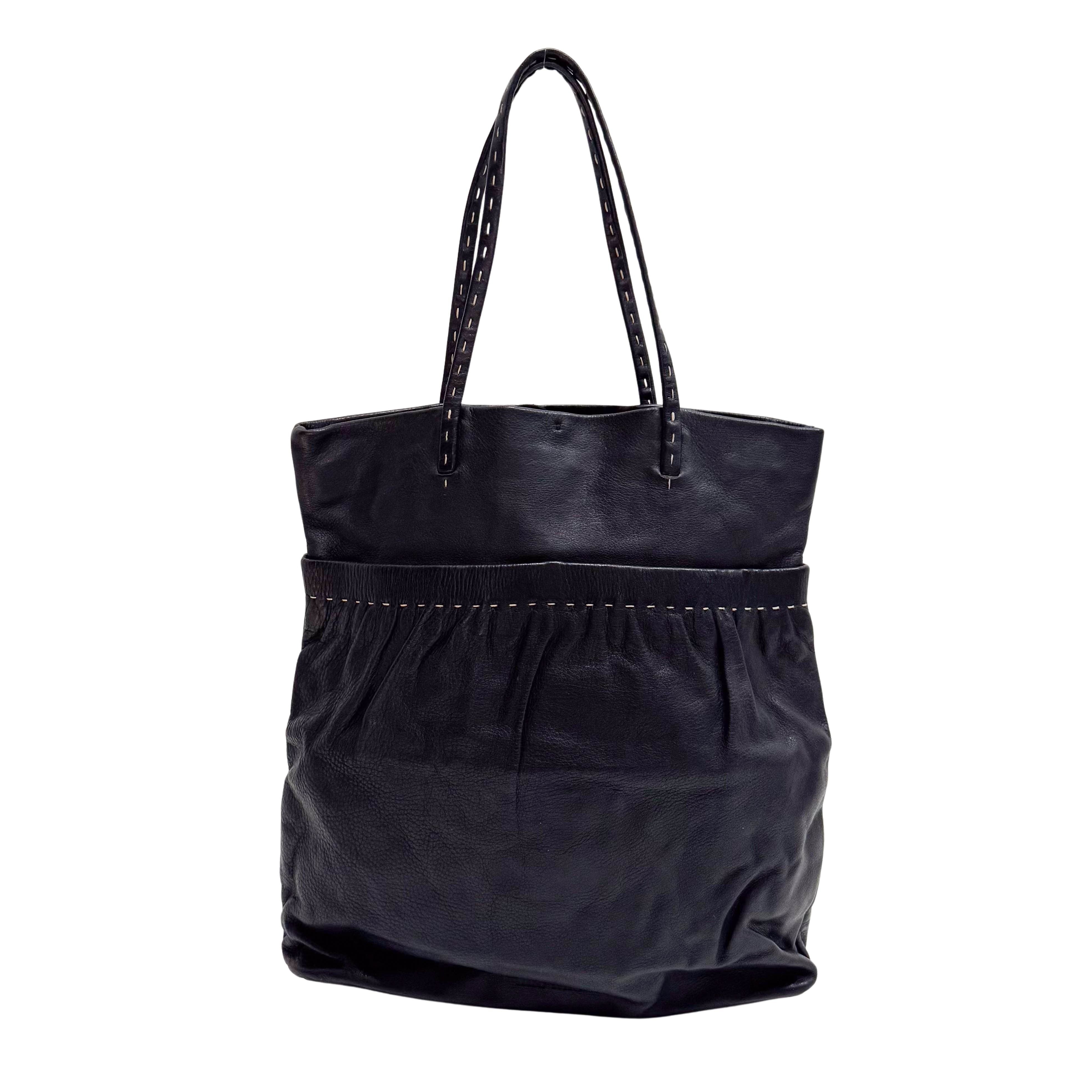 Black Leather Shoulder Bag